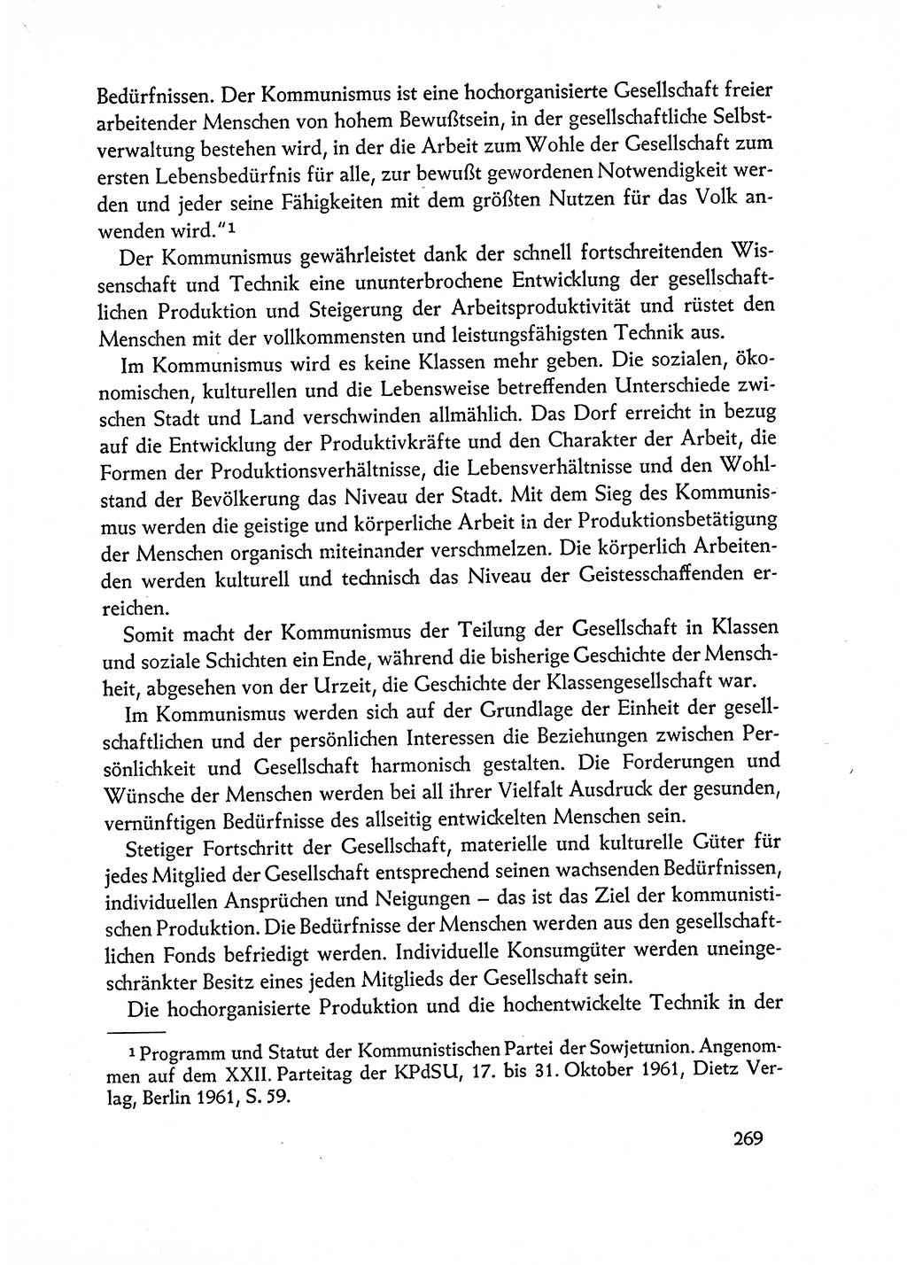 Dokumente der Sozialistischen Einheitspartei Deutschlands (SED) [Deutsche Demokratische Republik (DDR)] 1962-1963, Seite 269 (Dok. SED DDR 1962-1963, S. 269)