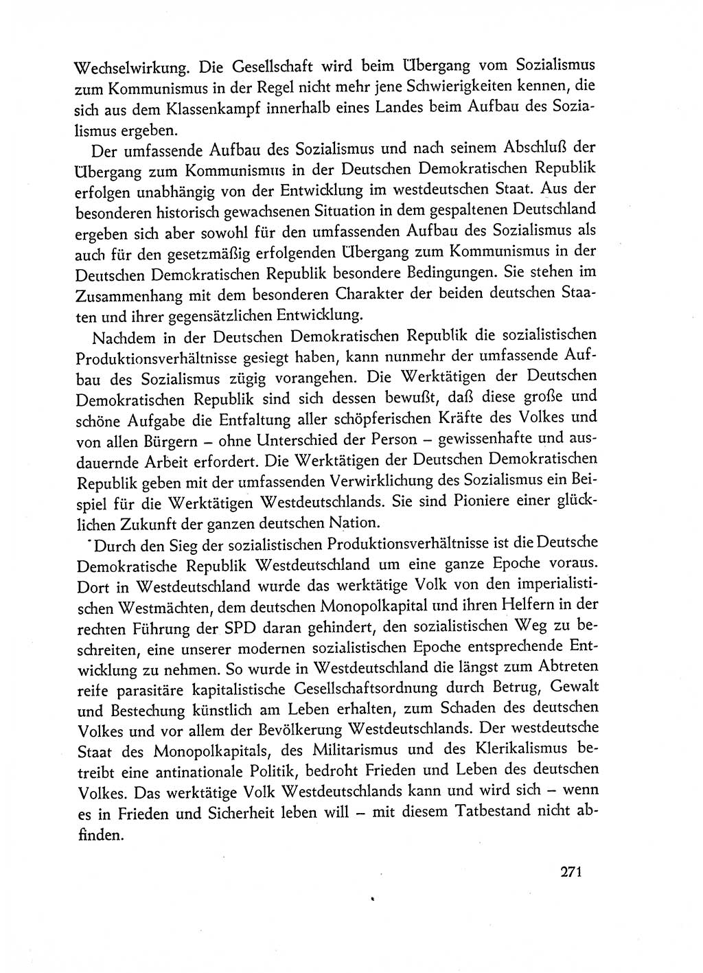 Dokumente der Sozialistischen Einheitspartei Deutschlands (SED) [Deutsche Demokratische Republik (DDR)] 1962-1963, Seite 271 (Dok. SED DDR 1962-1963, S. 271)