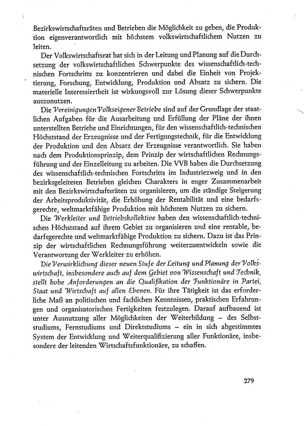 Dokumente der Sozialistischen Einheitspartei Deutschlands (SED) [Deutsche Demokratische Republik (DDR)] 1962-1963, Seite 279 (Dok. SED DDR 1962-1963, S. 279)