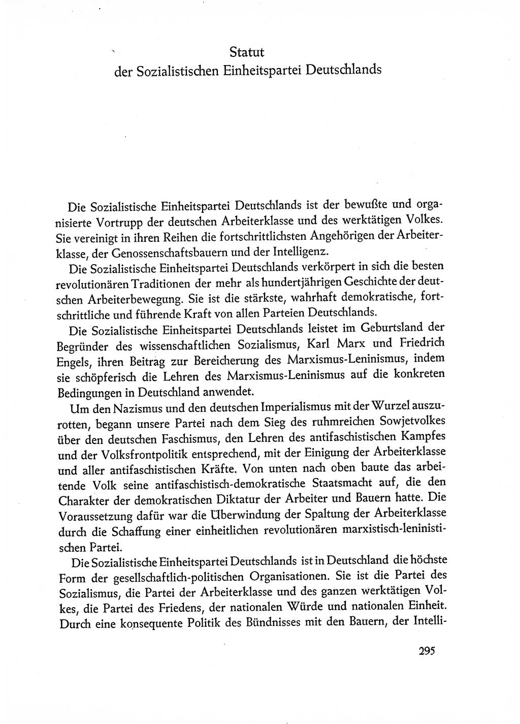 Dokumente der Sozialistischen Einheitspartei Deutschlands (SED) [Deutsche Demokratische Republik (DDR)] 1962-1963, Seite 295 (Dok. SED DDR 1962-1963, S. 295)