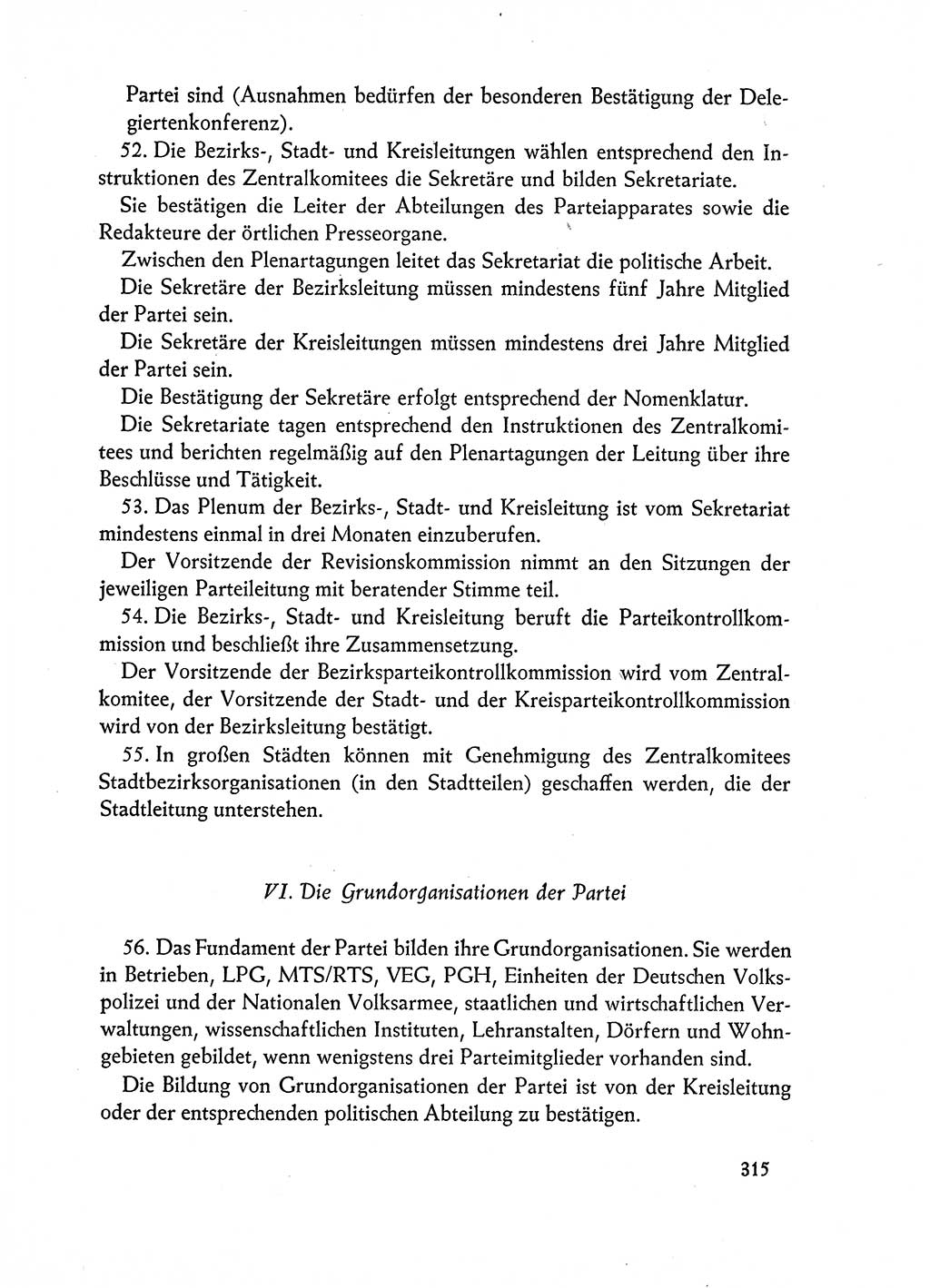 Dokumente der Sozialistischen Einheitspartei Deutschlands (SED) [Deutsche Demokratische Republik (DDR)] 1962-1963, Seite 315 (Dok. SED DDR 1962-1963, S. 315)