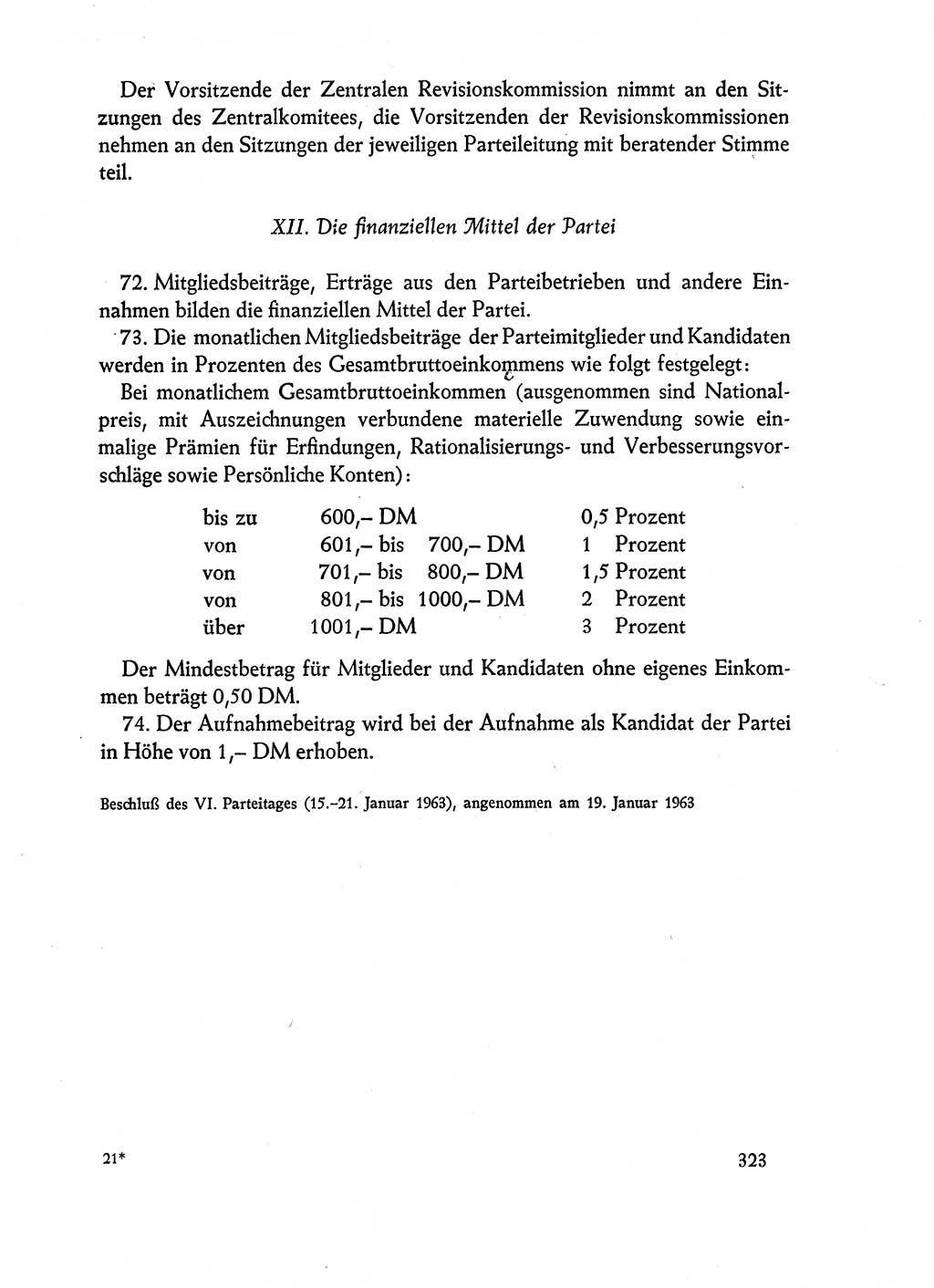 Dokumente der Sozialistischen Einheitspartei Deutschlands (SED) [Deutsche Demokratische Republik (DDR)] 1962-1963, Seite 323 (Dok. SED DDR 1962-1963, S. 323)