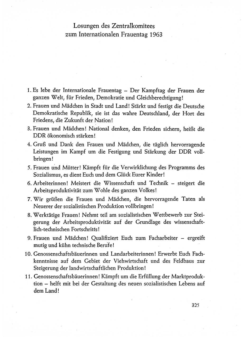 Dokumente der Sozialistischen Einheitspartei Deutschlands (SED) [Deutsche Demokratische Republik (DDR)] 1962-1963, Seite 325 (Dok. SED DDR 1962-1963, S. 325)