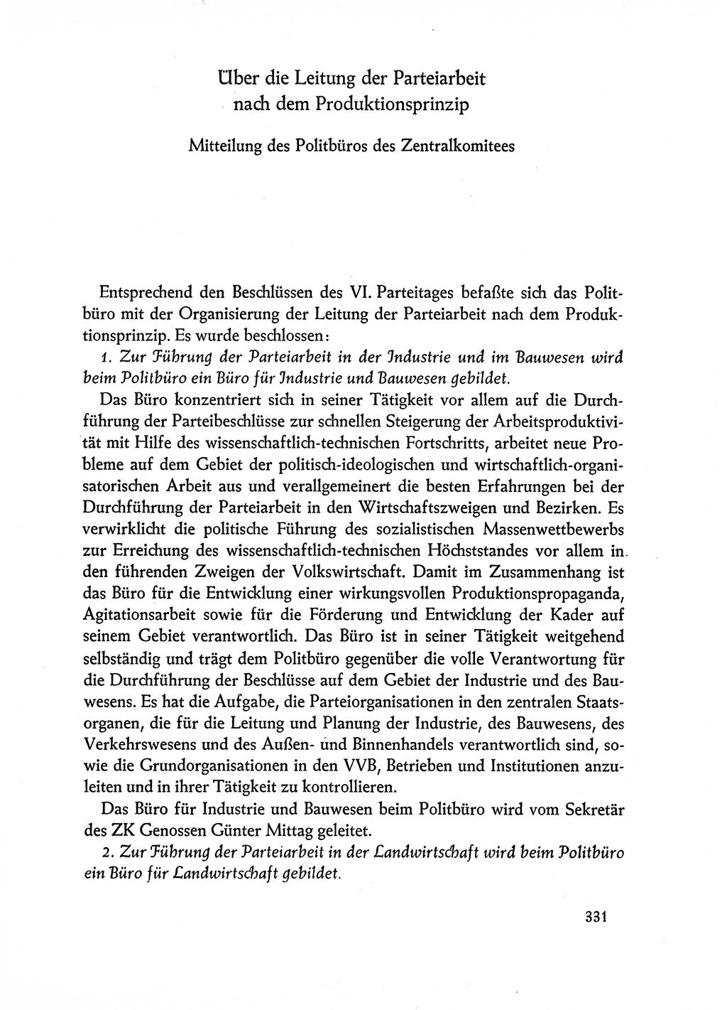 Dokumente der Sozialistischen Einheitspartei Deutschlands (SED) [Deutsche Demokratische Republik (DDR)] 1962-1963, Seite 331 (Dok. SED DDR 1962-1963, S. 331)