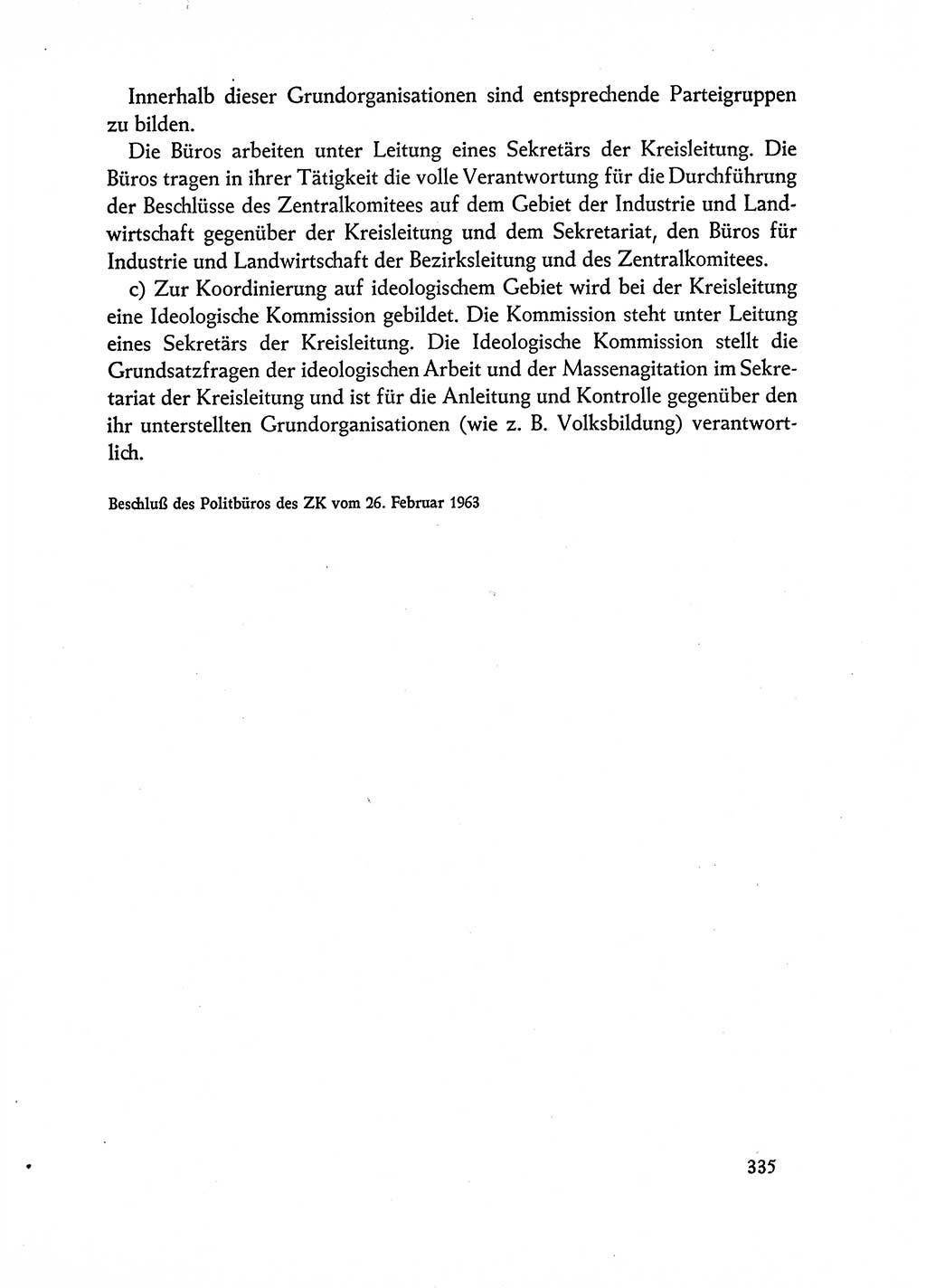Dokumente der Sozialistischen Einheitspartei Deutschlands (SED) [Deutsche Demokratische Republik (DDR)] 1962-1963, Seite 335 (Dok. SED DDR 1962-1963, S. 335)