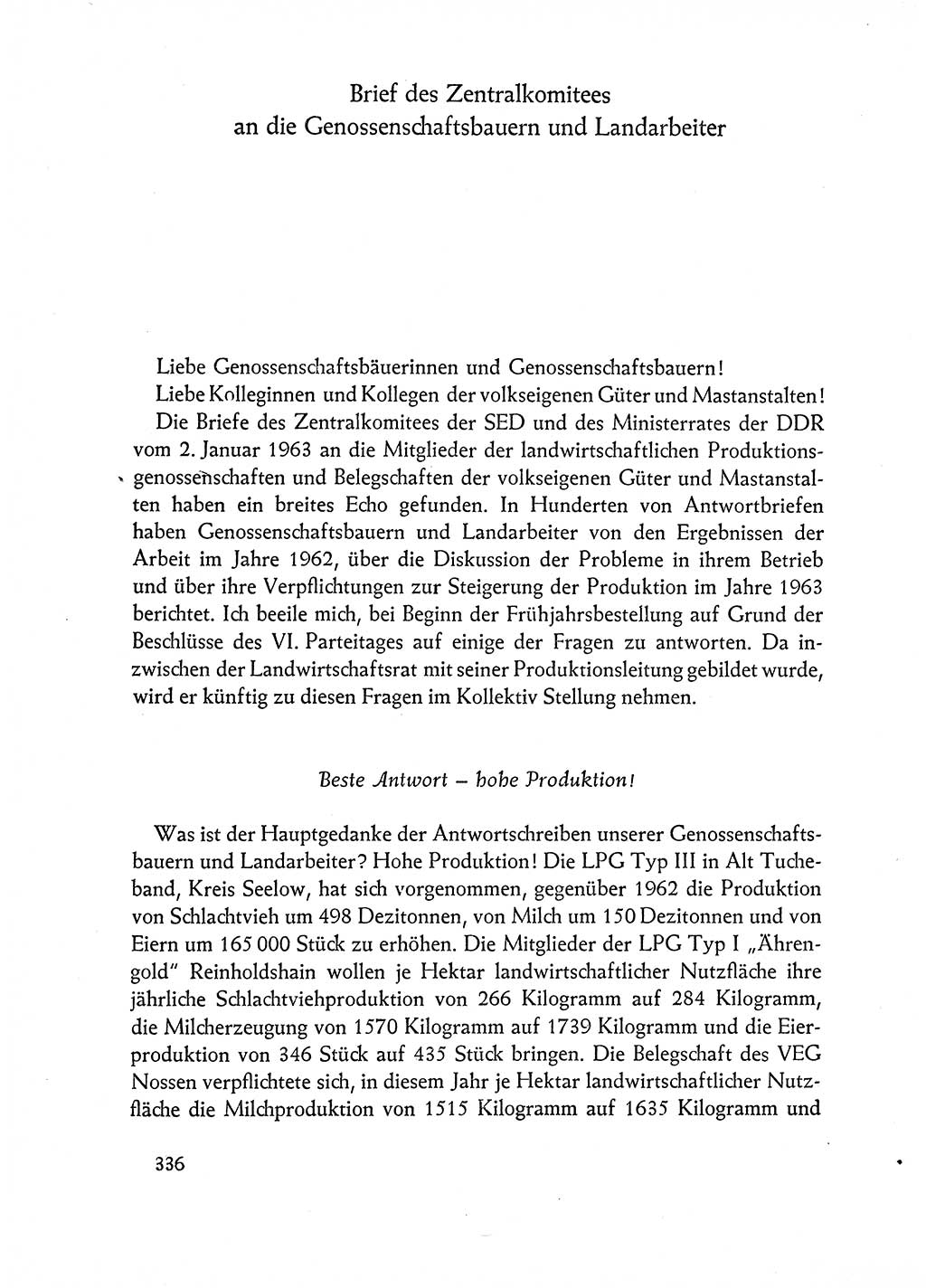 Dokumente der Sozialistischen Einheitspartei Deutschlands (SED) [Deutsche Demokratische Republik (DDR)] 1962-1963, Seite 336 (Dok. SED DDR 1962-1963, S. 336)