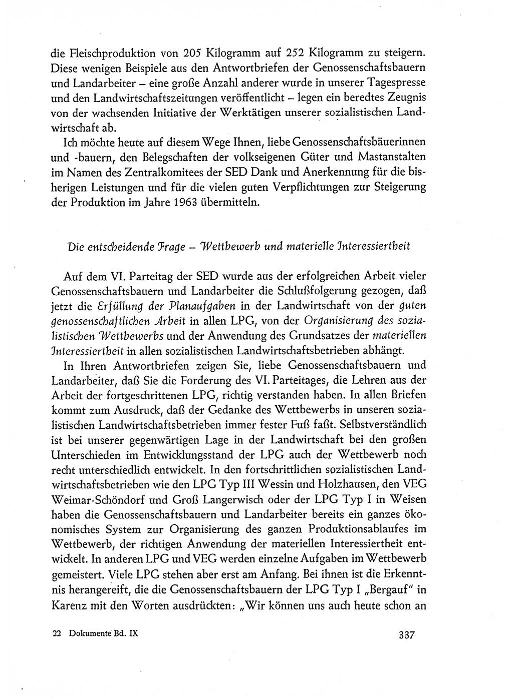 Dokumente der Sozialistischen Einheitspartei Deutschlands (SED) [Deutsche Demokratische Republik (DDR)] 1962-1963, Seite 337 (Dok. SED DDR 1962-1963, S. 337)