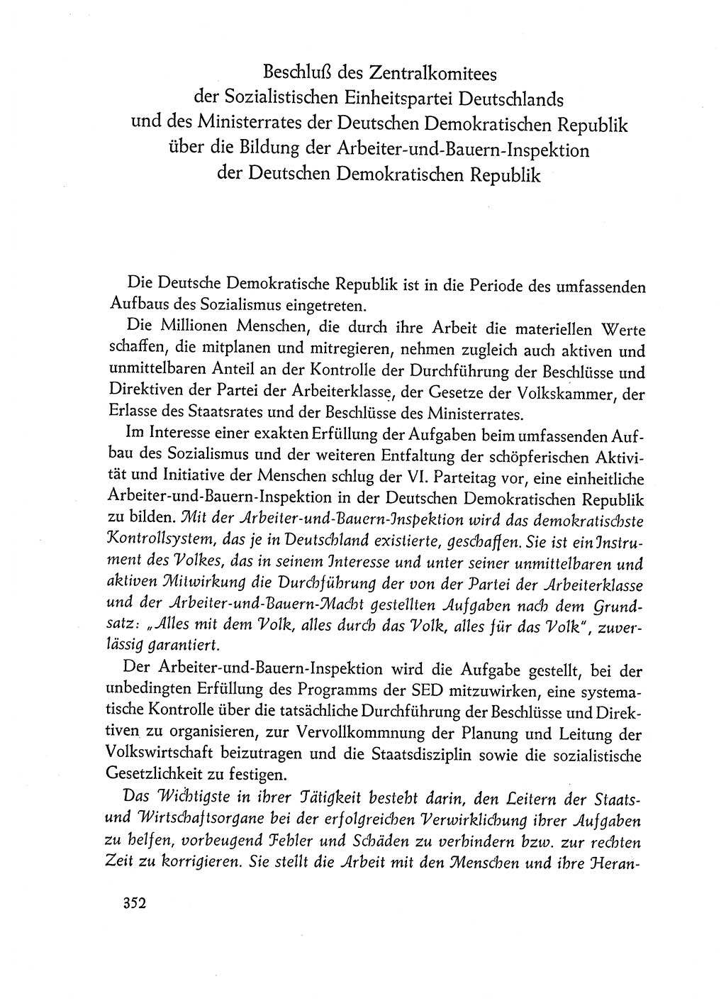 Dokumente der Sozialistischen Einheitspartei Deutschlands (SED) [Deutsche Demokratische Republik (DDR)] 1962-1963, Seite 352 (Dok. SED DDR 1962-1963, S. 352)