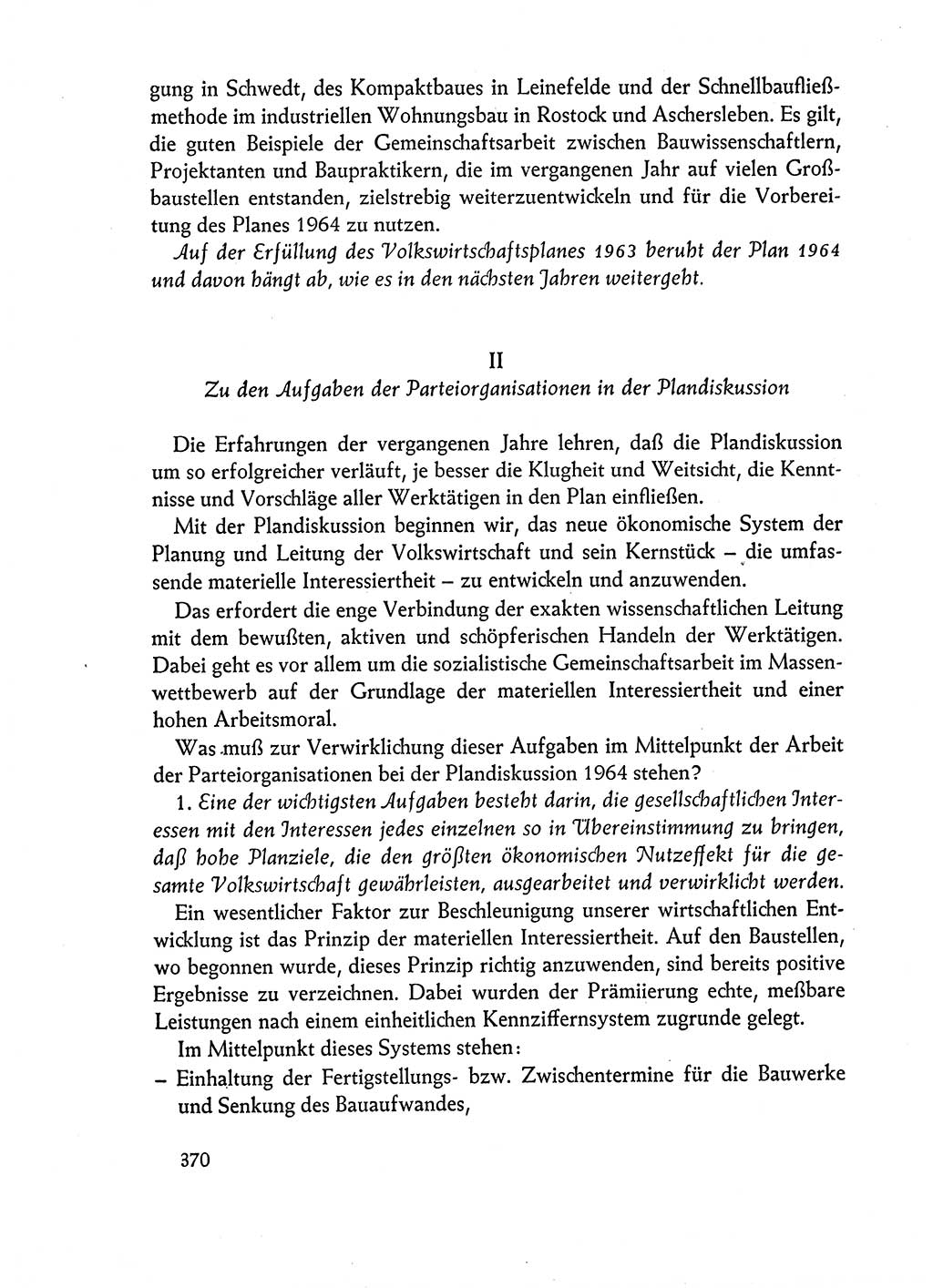 Dokumente der Sozialistischen Einheitspartei Deutschlands (SED) [Deutsche Demokratische Republik (DDR)] 1962-1963, Seite 370 (Dok. SED DDR 1962-1963, S. 370)