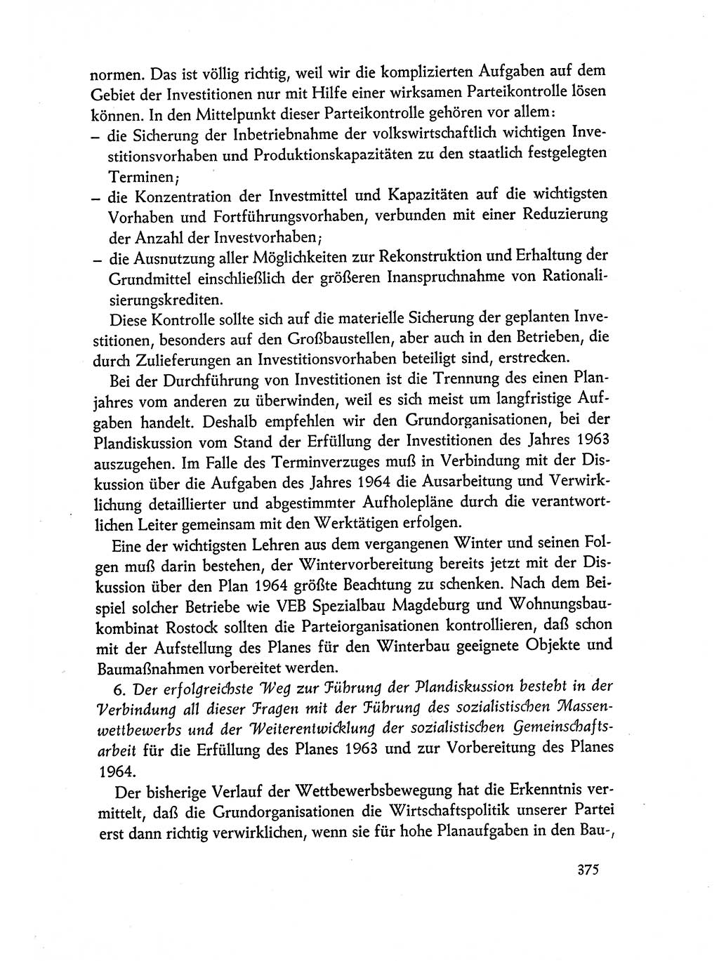 Dokumente der Sozialistischen Einheitspartei Deutschlands (SED) [Deutsche Demokratische Republik (DDR)] 1962-1963, Seite 375 (Dok. SED DDR 1962-1963, S. 375)