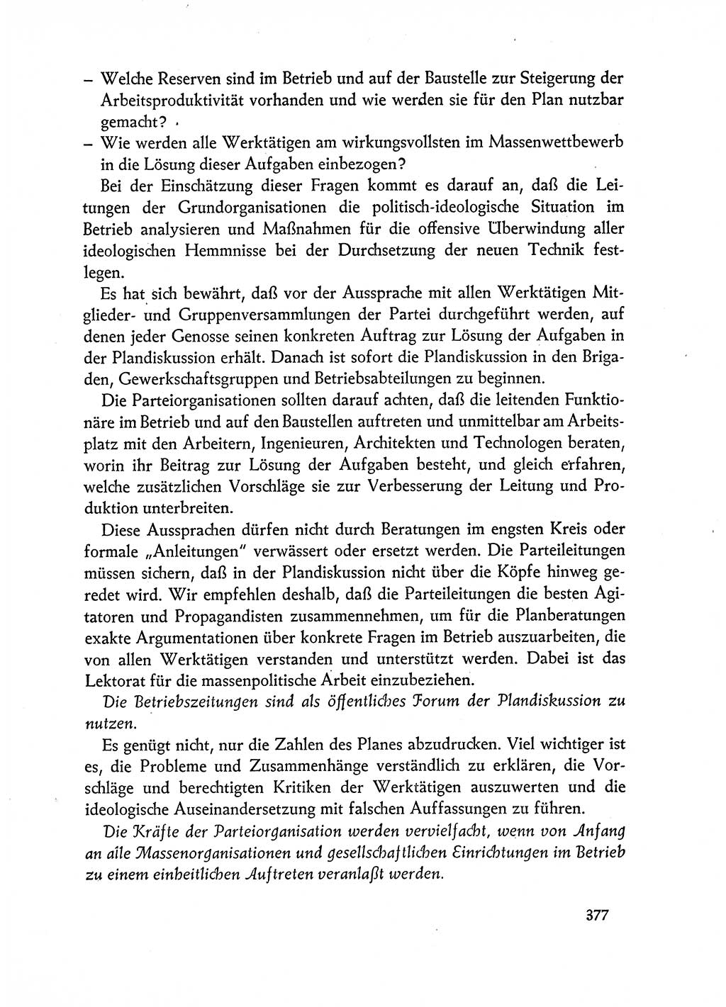 Dokumente der Sozialistischen Einheitspartei Deutschlands (SED) [Deutsche Demokratische Republik (DDR)] 1962-1963, Seite 377 (Dok. SED DDR 1962-1963, S. 377)