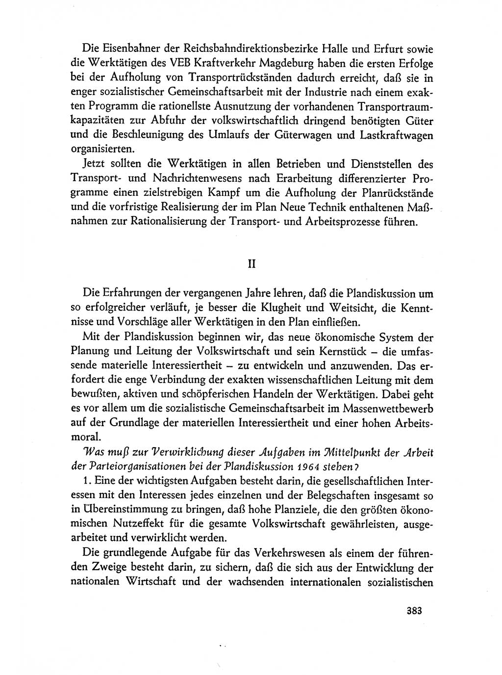 Dokumente der Sozialistischen Einheitspartei Deutschlands (SED) [Deutsche Demokratische Republik (DDR)] 1962-1963, Seite 383 (Dok. SED DDR 1962-1963, S. 383)