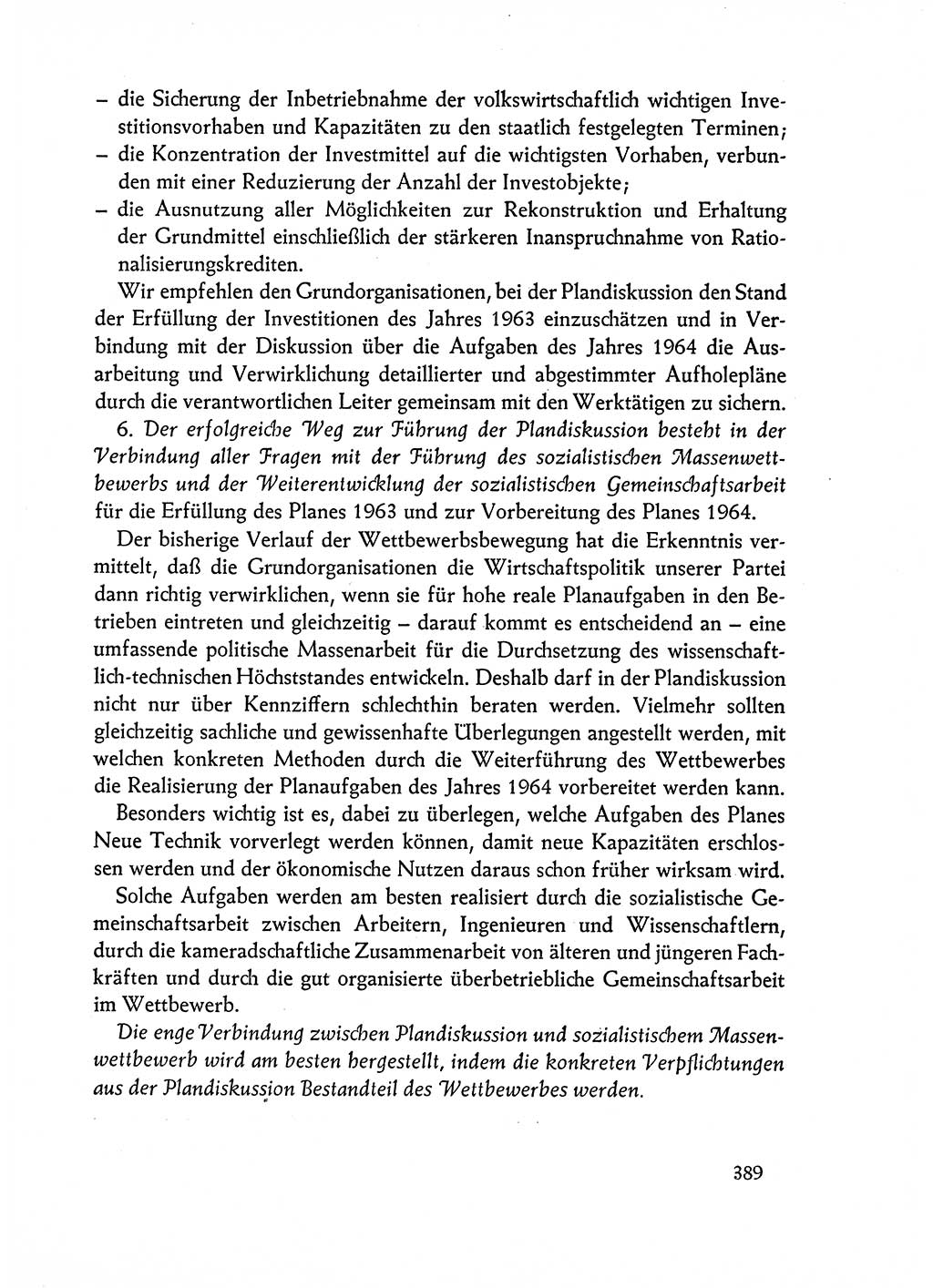 Dokumente der Sozialistischen Einheitspartei Deutschlands (SED) [Deutsche Demokratische Republik (DDR)] 1962-1963, Seite 389 (Dok. SED DDR 1962-1963, S. 389)