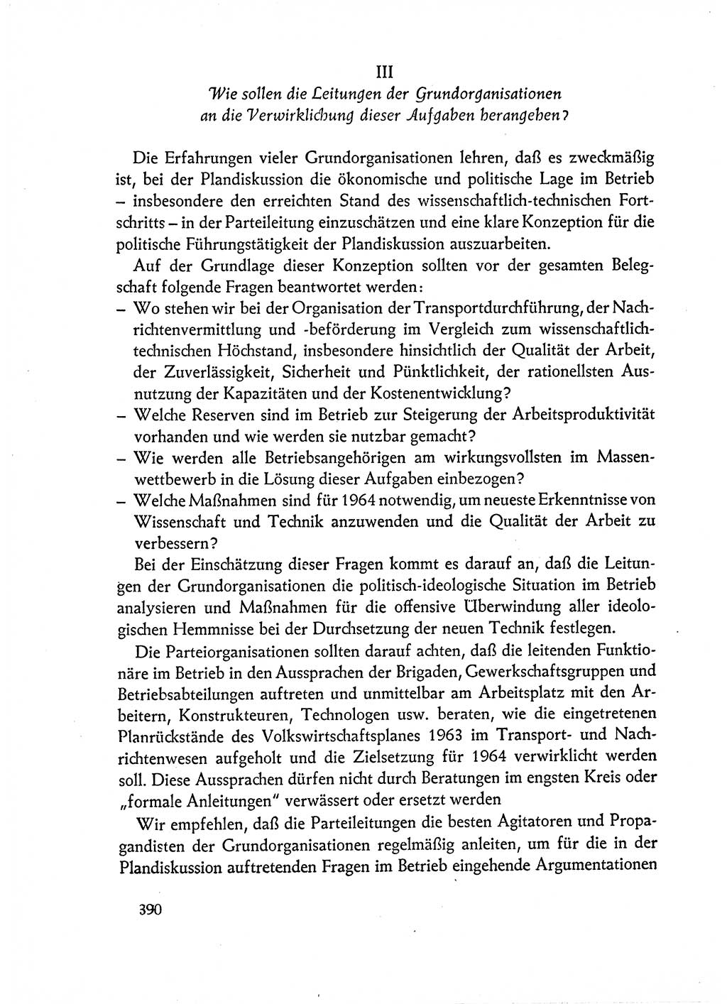 Dokumente der Sozialistischen Einheitspartei Deutschlands (SED) [Deutsche Demokratische Republik (DDR)] 1962-1963, Seite 390 (Dok. SED DDR 1962-1963, S. 390)