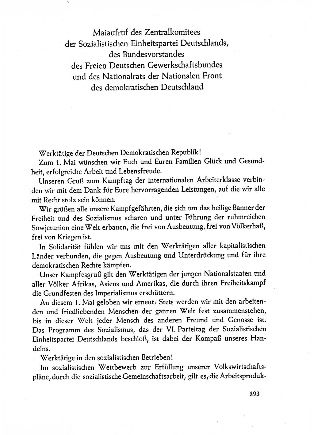 Dokumente der Sozialistischen Einheitspartei Deutschlands (SED) [Deutsche Demokratische Republik (DDR)] 1962-1963, Seite 393 (Dok. SED DDR 1962-1963, S. 393)