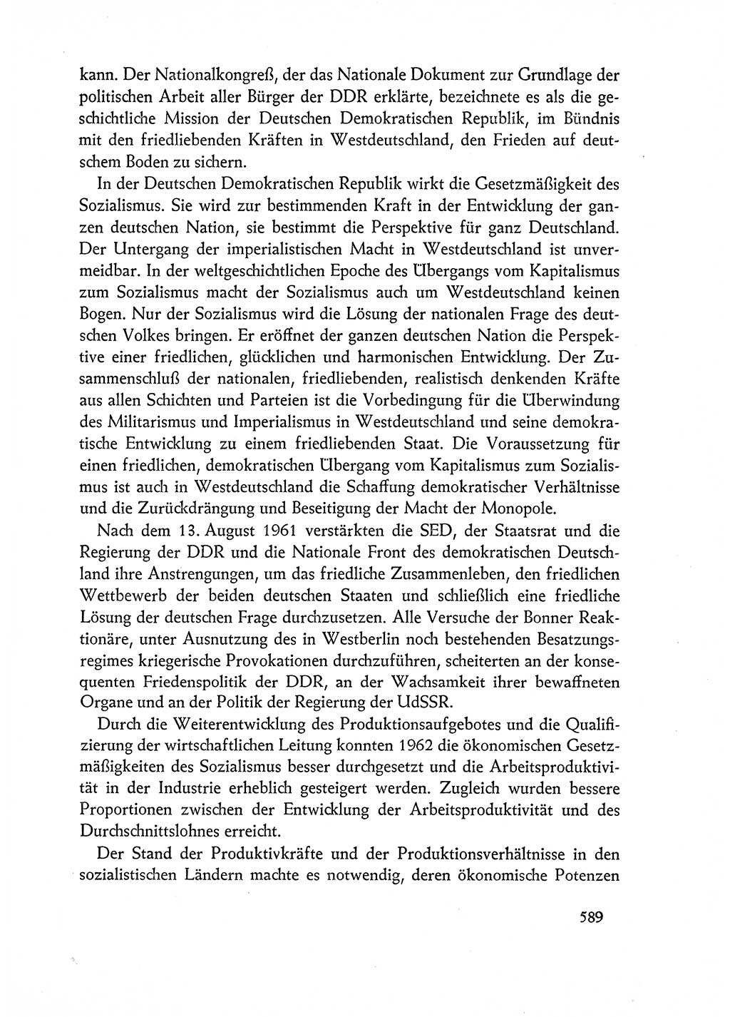 Dokumente der Sozialistischen Einheitspartei Deutschlands (SED) [Deutsche Demokratische Republik (DDR)] 1962-1963, Seite 589 (Dok. SED DDR 1962-1963, S. 589)
