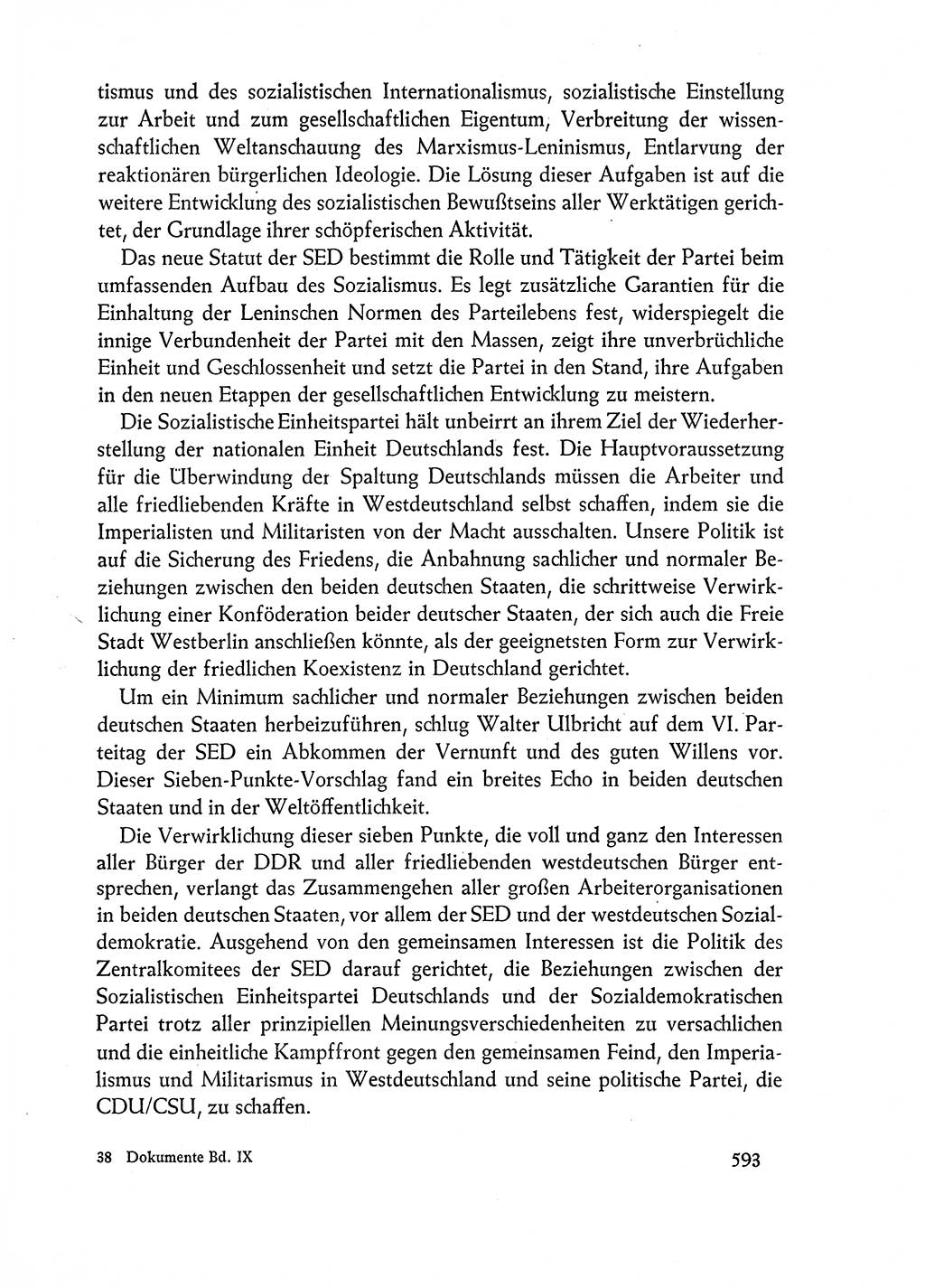 Dokumente der Sozialistischen Einheitspartei Deutschlands (SED) [Deutsche Demokratische Republik (DDR)] 1962-1963, Seite 593 (Dok. SED DDR 1962-1963, S. 593)