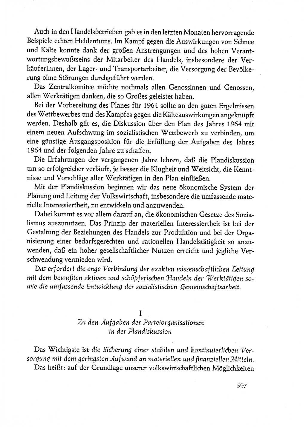 Dokumente der Sozialistischen Einheitspartei Deutschlands (SED) [Deutsche Demokratische Republik (DDR)] 1962-1963, Seite 597 (Dok. SED DDR 1962-1963, S. 597)