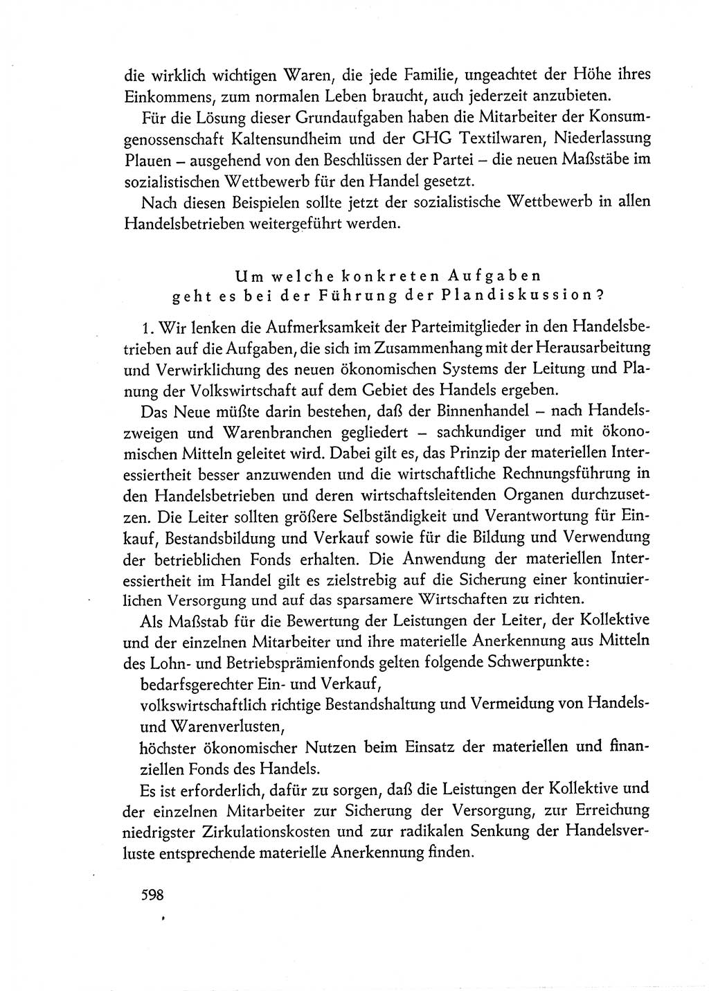 Dokumente der Sozialistischen Einheitspartei Deutschlands (SED) [Deutsche Demokratische Republik (DDR)] 1962-1963, Seite 598 (Dok. SED DDR 1962-1963, S. 598)