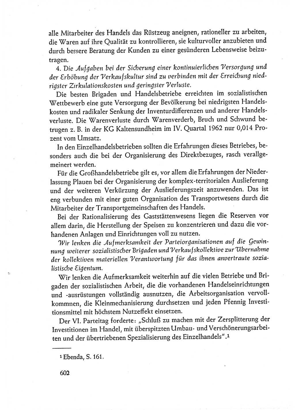 Dokumente der Sozialistischen Einheitspartei Deutschlands (SED) [Deutsche Demokratische Republik (DDR)] 1962-1963, Seite 602 (Dok. SED DDR 1962-1963, S. 602)