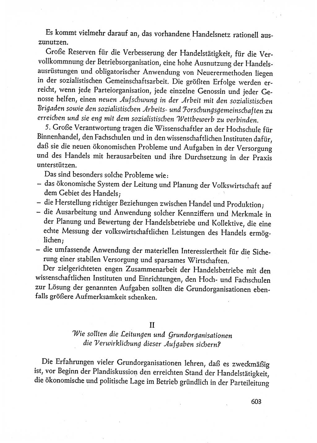 Dokumente der Sozialistischen Einheitspartei Deutschlands (SED) [Deutsche Demokratische Republik (DDR)] 1962-1963, Seite 603 (Dok. SED DDR 1962-1963, S. 603)