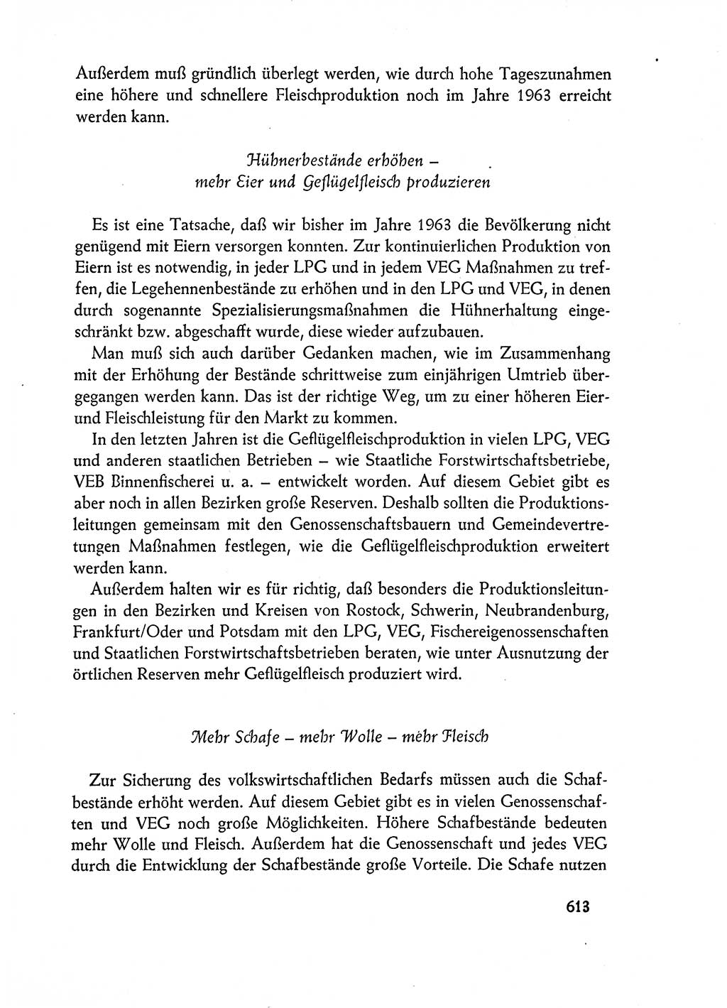 Dokumente der Sozialistischen Einheitspartei Deutschlands (SED) [Deutsche Demokratische Republik (DDR)] 1962-1963, Seite 613 (Dok. SED DDR 1962-1963, S. 613)