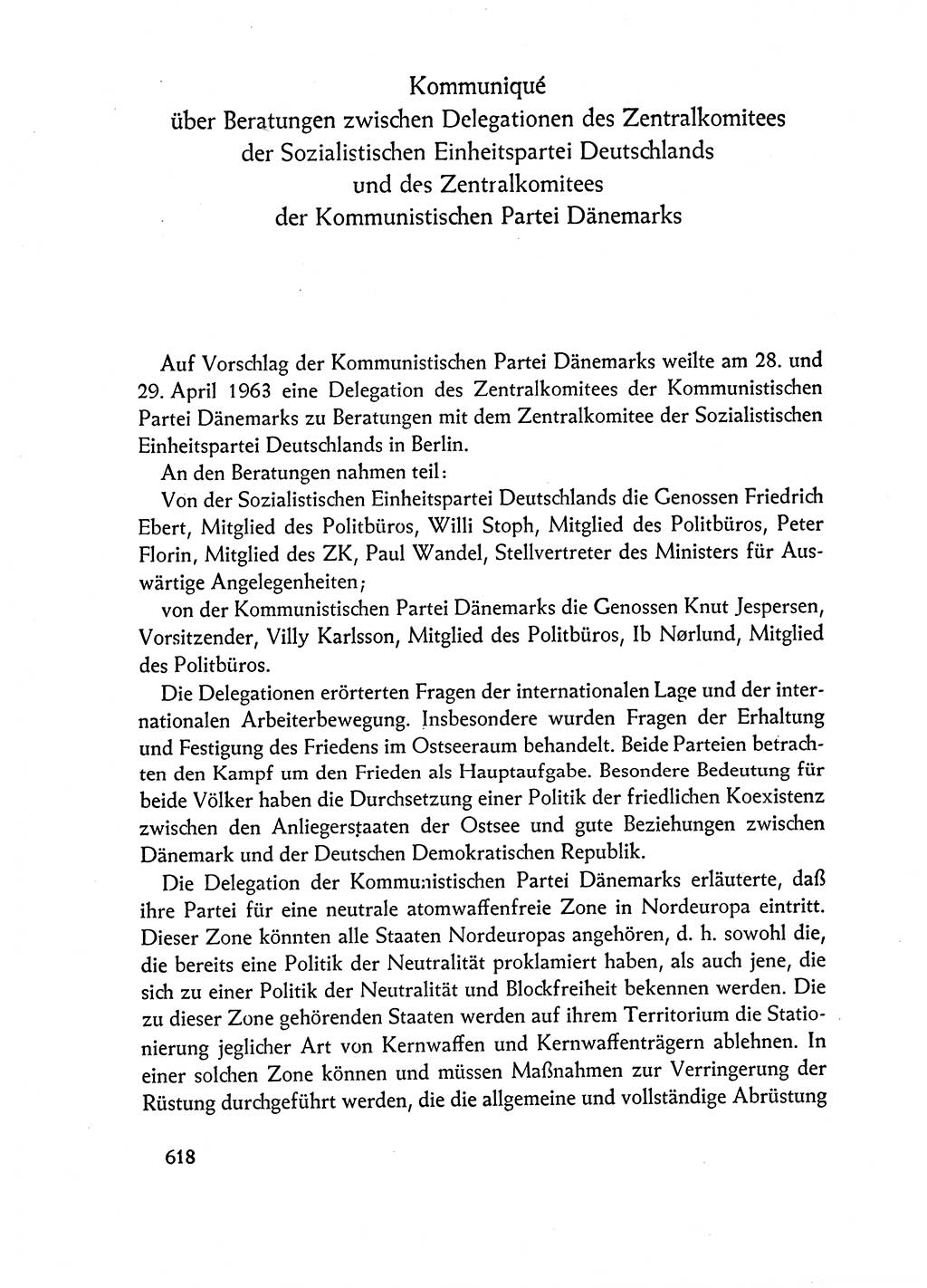 Dokumente der Sozialistischen Einheitspartei Deutschlands (SED) [Deutsche Demokratische Republik (DDR)] 1962-1963, Seite 618 (Dok. SED DDR 1962-1963, S. 618)