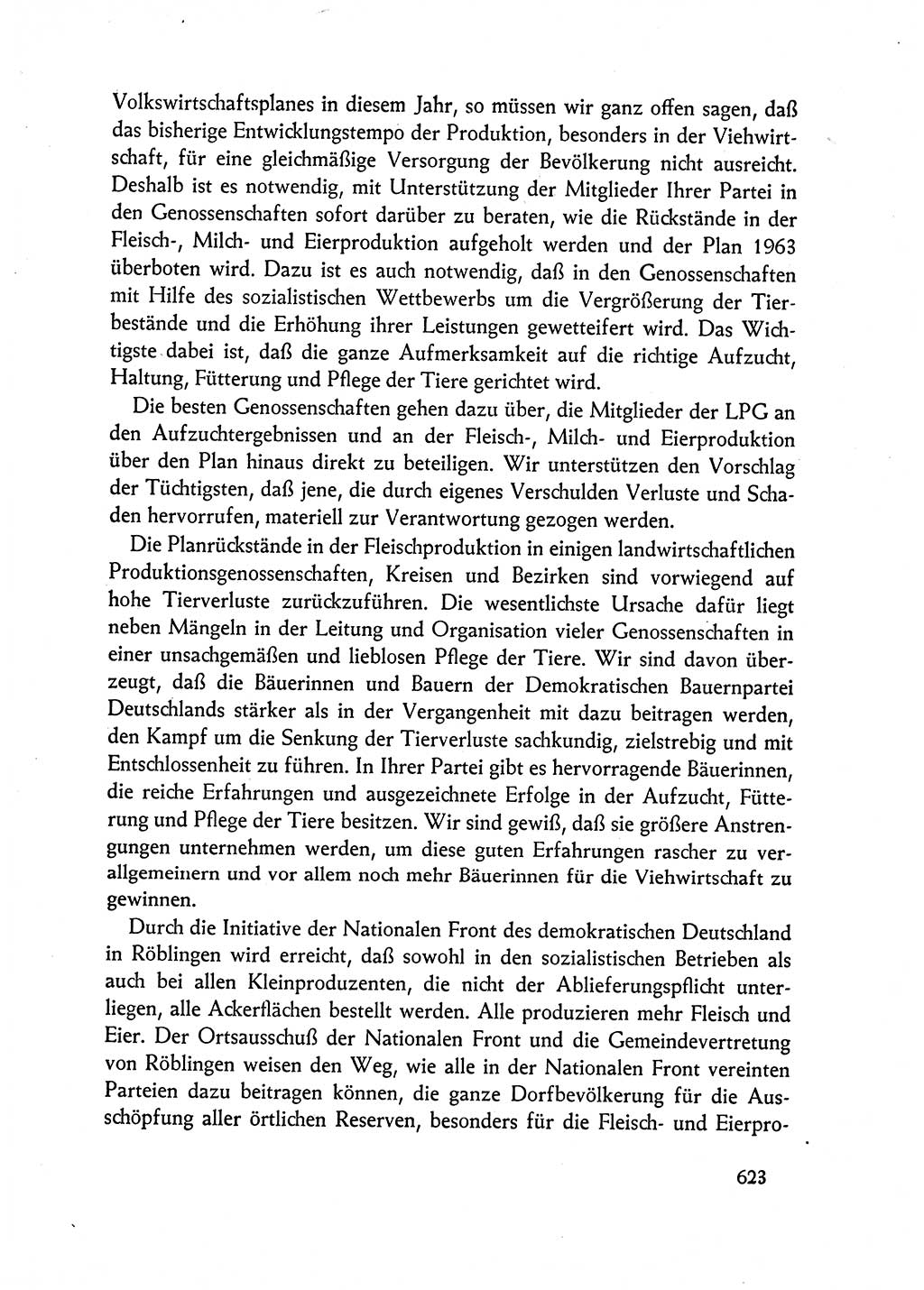 Dokumente der Sozialistischen Einheitspartei Deutschlands (SED) [Deutsche Demokratische Republik (DDR)] 1962-1963, Seite 623 (Dok. SED DDR 1962-1963, S. 623)