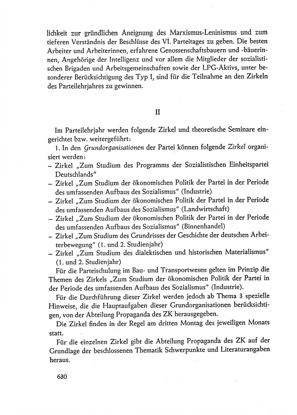 Dokumente der Sozialistischen Einheitspartei Deutschlands (SED) [Deutsche Demokratische Republik (DDR)] 1962-1963, Seite 630 (Dok. SED DDR 1962-1963, S. 630)