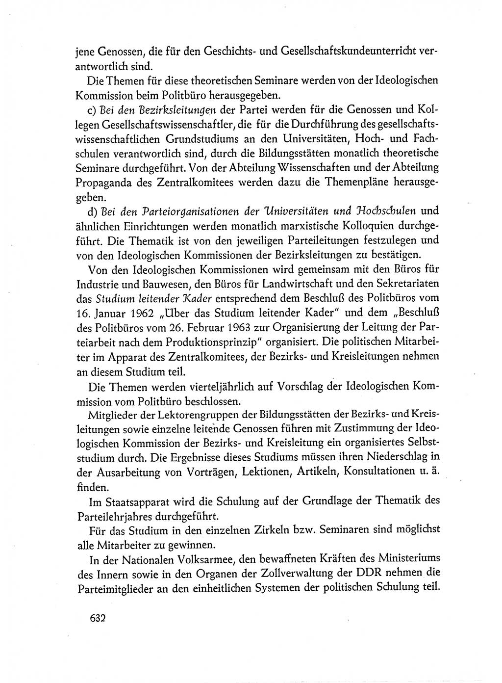 Dokumente der Sozialistischen Einheitspartei Deutschlands (SED) [Deutsche Demokratische Republik (DDR)] 1962-1963, Seite 632 (Dok. SED DDR 1962-1963, S. 632)