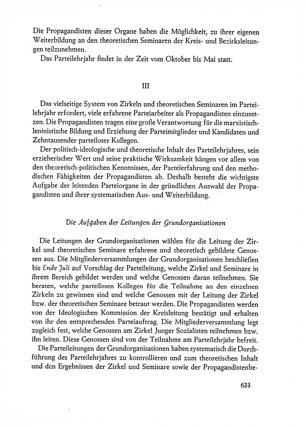 Dokumente der Sozialistischen Einheitspartei Deutschlands (SED) [Deutsche Demokratische Republik (DDR)] 1962-1963, Seite 633 (Dok. SED DDR 1962-1963, S. 633)