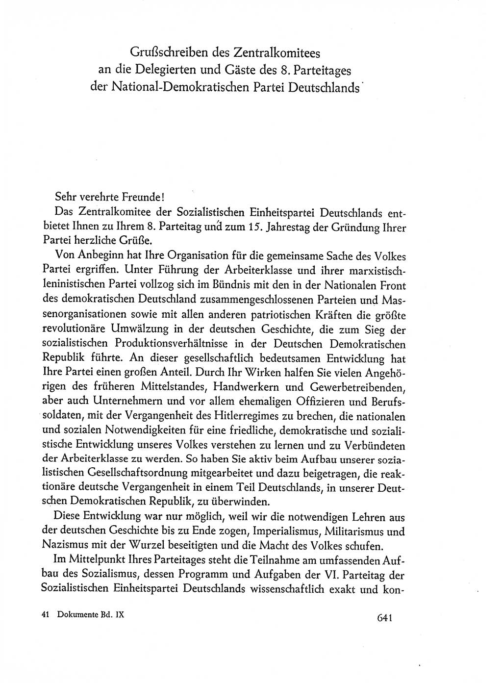 Dokumente der Sozialistischen Einheitspartei Deutschlands (SED) [Deutsche Demokratische Republik (DDR)] 1962-1963, Seite 641 (Dok. SED DDR 1962-1963, S. 641)