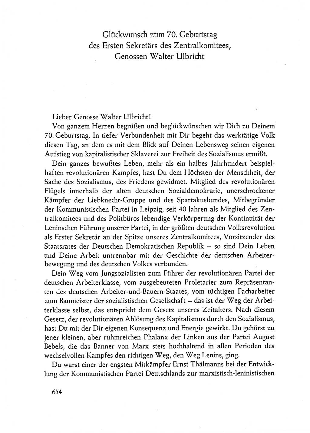 Dokumente der Sozialistischen Einheitspartei Deutschlands (SED) [Deutsche Demokratische Republik (DDR)] 1962-1963, Seite 654 (Dok. SED DDR 1962-1963, S. 654)