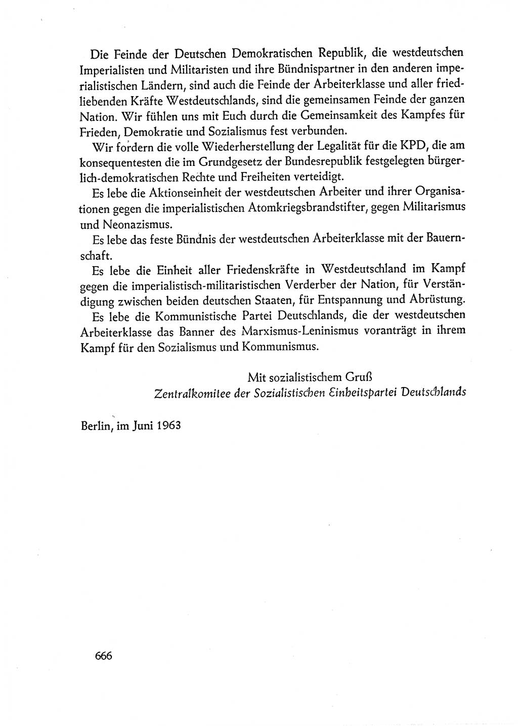 Dokumente der Sozialistischen Einheitspartei Deutschlands (SED) [Deutsche Demokratische Republik (DDR)] 1962-1963, Seite 666 (Dok. SED DDR 1962-1963, S. 666)