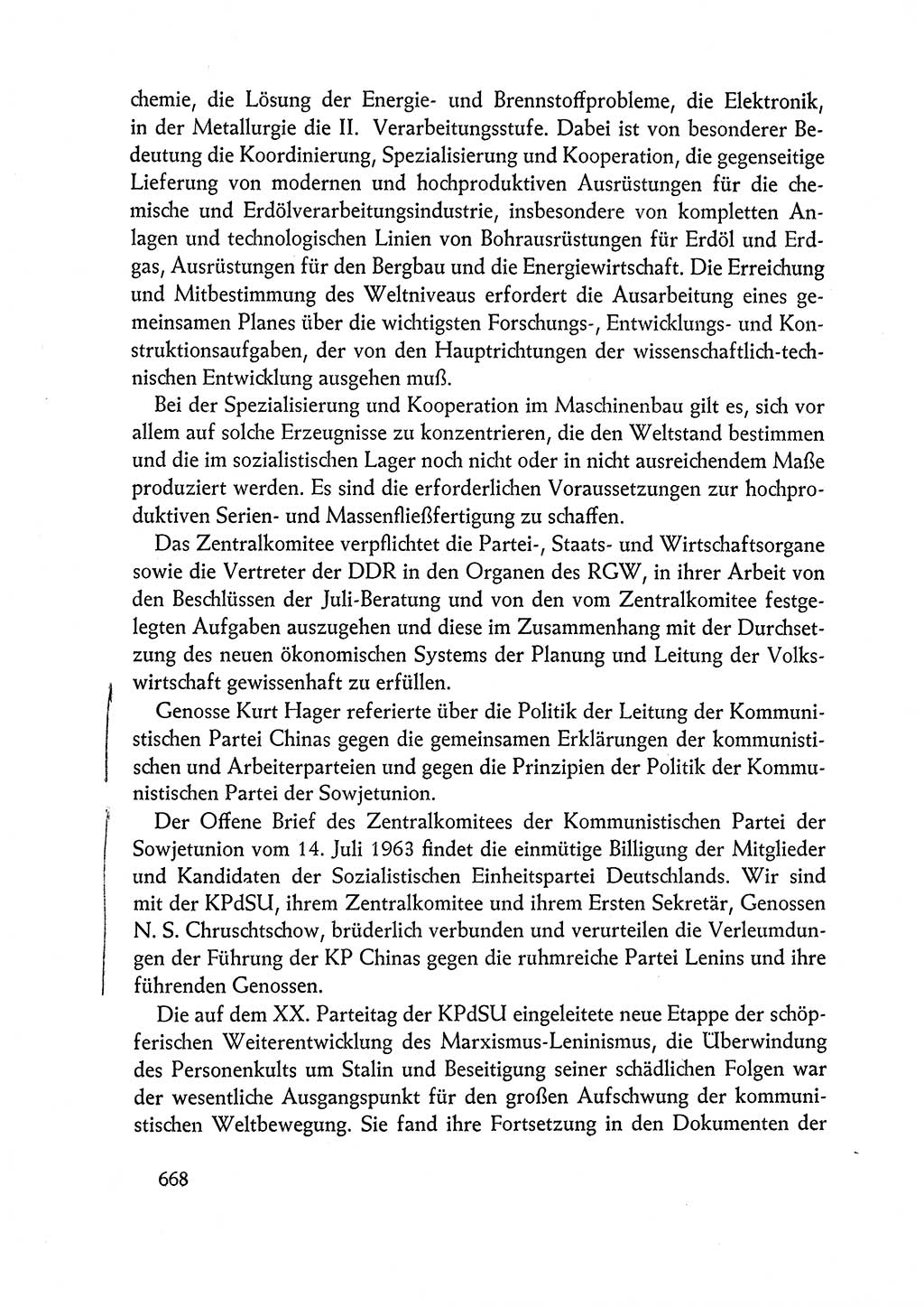 Dokumente der Sozialistischen Einheitspartei Deutschlands (SED) [Deutsche Demokratische Republik (DDR)] 1962-1963, Seite 668 (Dok. SED DDR 1962-1963, S. 668)