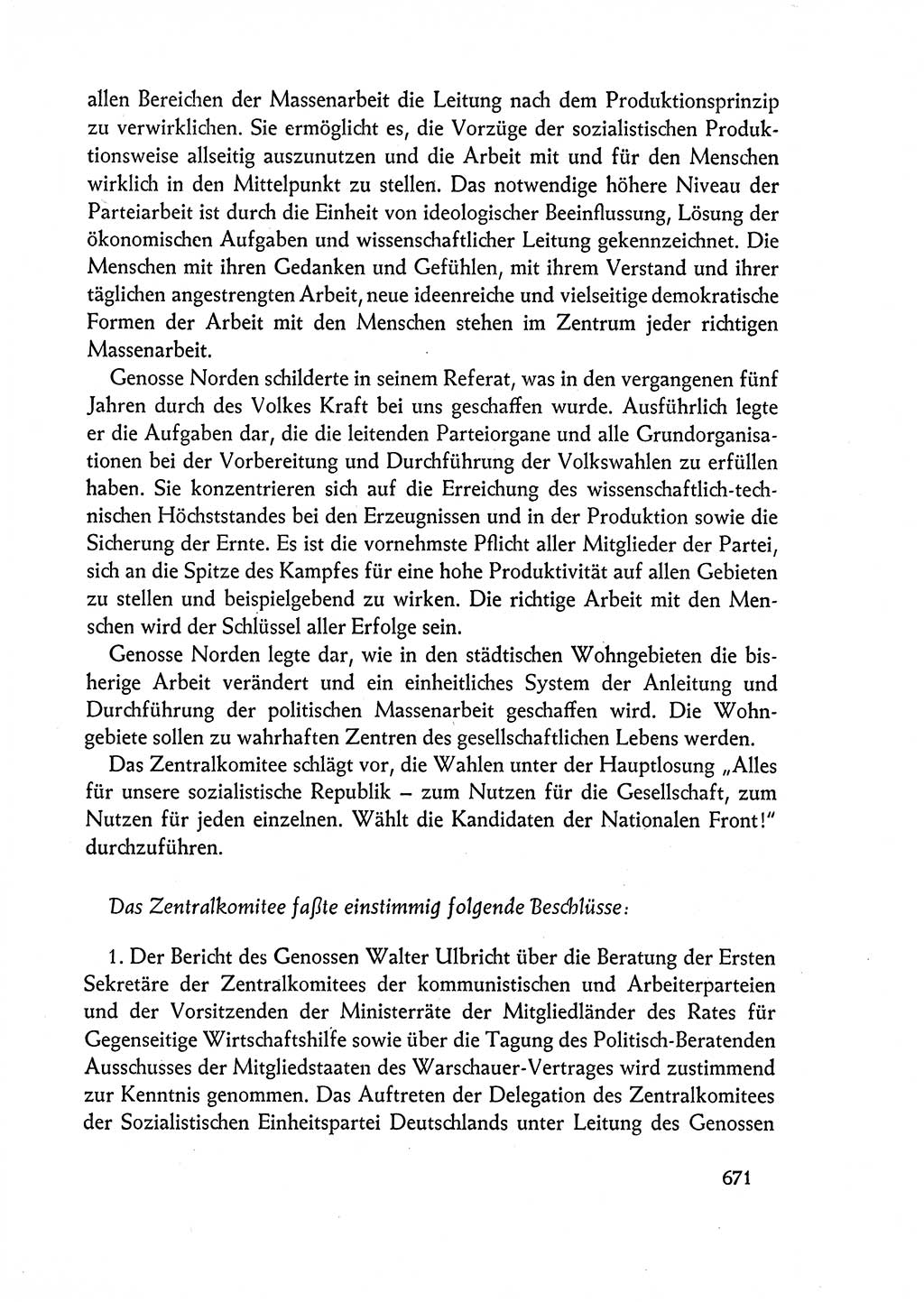 Dokumente der Sozialistischen Einheitspartei Deutschlands (SED) [Deutsche Demokratische Republik (DDR)] 1962-1963, Seite 671 (Dok. SED DDR 1962-1963, S. 671)
