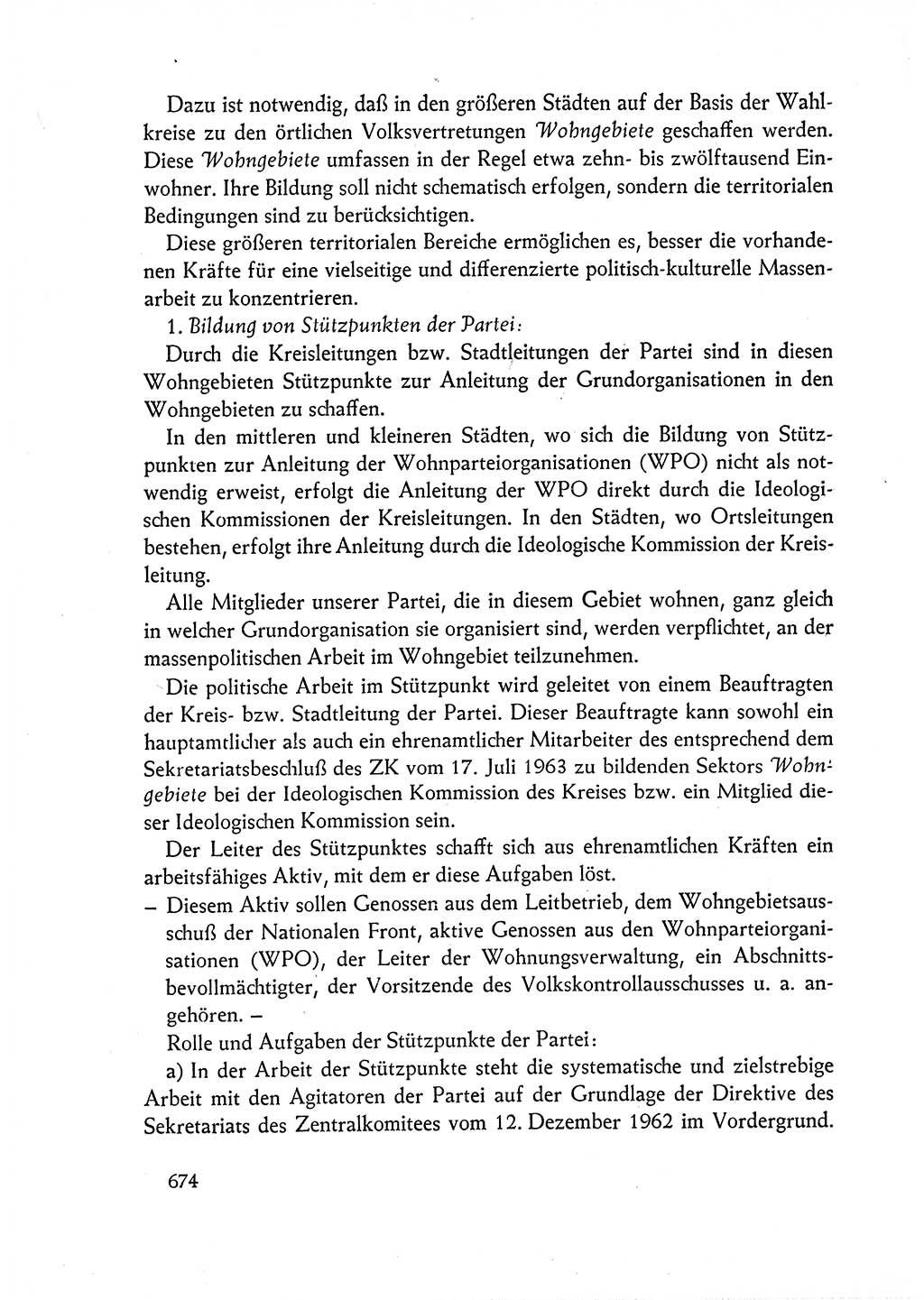 Dokumente der Sozialistischen Einheitspartei Deutschlands (SED) [Deutsche Demokratische Republik (DDR)] 1962-1963, Seite 674 (Dok. SED DDR 1962-1963, S. 674)