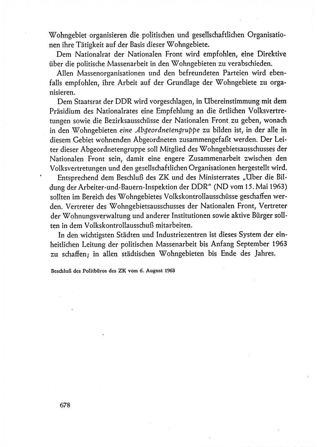 Dokumente der Sozialistischen Einheitspartei Deutschlands (SED) [Deutsche Demokratische Republik (DDR)] 1962-1963, Seite 678 (Dok. SED DDR 1962-1963, S. 678)