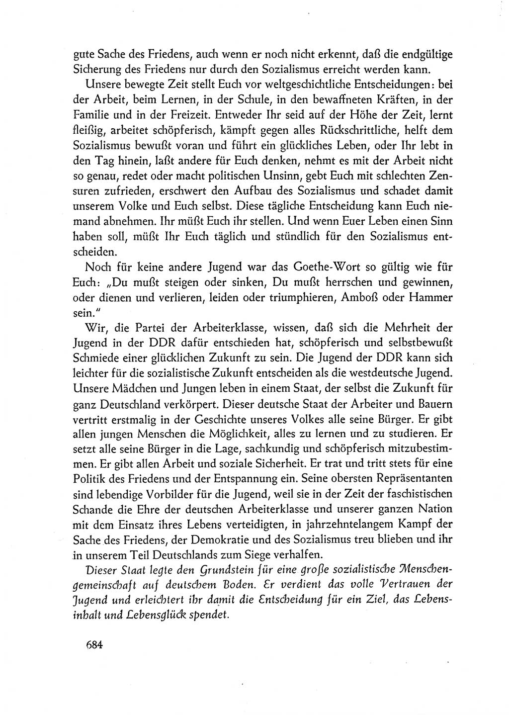 Dokumente der Sozialistischen Einheitspartei Deutschlands (SED) [Deutsche Demokratische Republik (DDR)] 1962-1963, Seite 684 (Dok. SED DDR 1962-1963, S. 684)