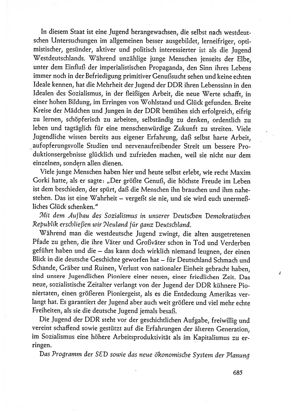 Dokumente der Sozialistischen Einheitspartei Deutschlands (SED) [Deutsche Demokratische Republik (DDR)] 1962-1963, Seite 685 (Dok. SED DDR 1962-1963, S. 685)