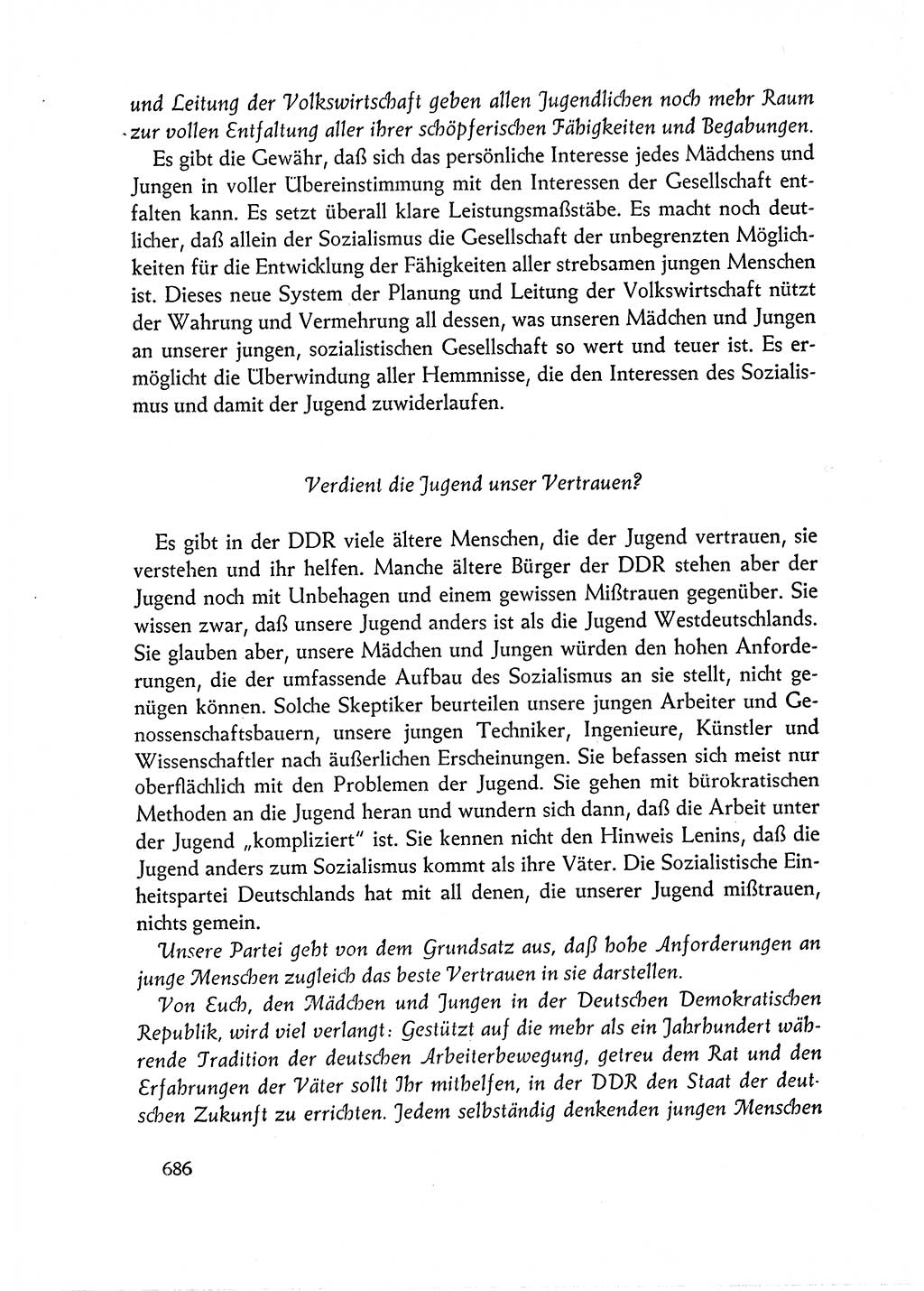 Dokumente der Sozialistischen Einheitspartei Deutschlands (SED) [Deutsche Demokratische Republik (DDR)] 1962-1963, Seite 686 (Dok. SED DDR 1962-1963, S. 686)