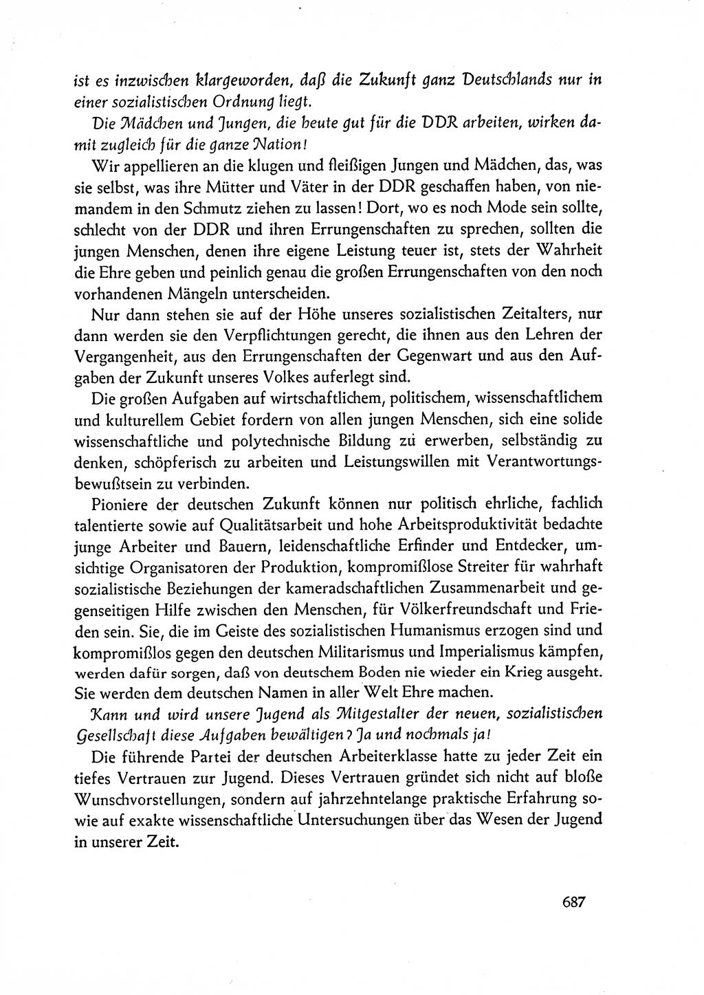 Dokumente der Sozialistischen Einheitspartei Deutschlands (SED) [Deutsche Demokratische Republik (DDR)] 1962-1963, Seite 687 (Dok. SED DDR 1962-1963, S. 687)