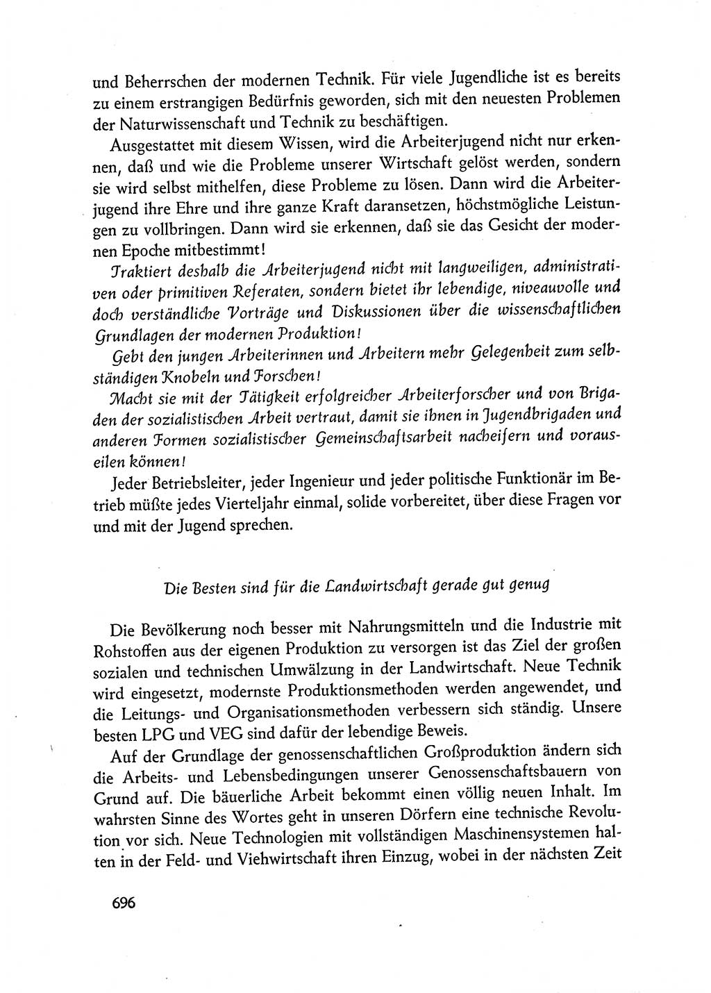 Dokumente der Sozialistischen Einheitspartei Deutschlands (SED) [Deutsche Demokratische Republik (DDR)] 1962-1963, Seite 696 (Dok. SED DDR 1962-1963, S. 696)