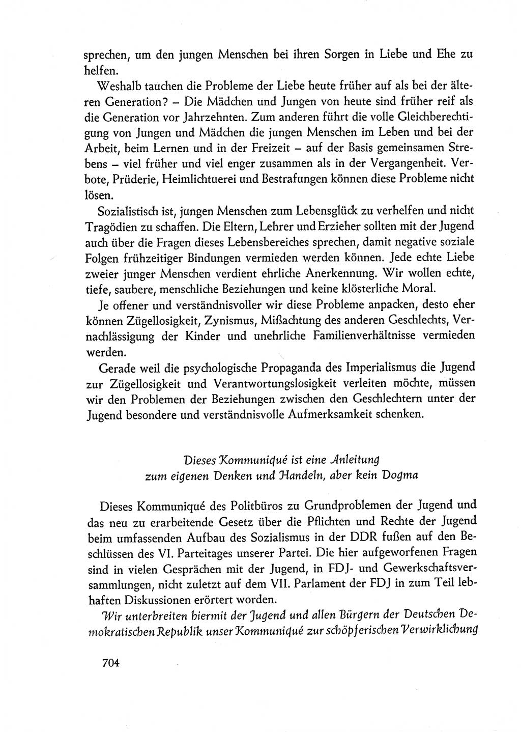 Dokumente der Sozialistischen Einheitspartei Deutschlands (SED) [Deutsche Demokratische Republik (DDR)] 1962-1963, Seite 704 (Dok. SED DDR 1962-1963, S. 704)