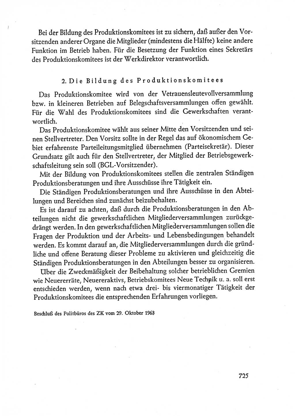 Dokumente der Sozialistischen Einheitspartei Deutschlands (SED) [Deutsche Demokratische Republik (DDR)] 1962-1963, Seite 725 (Dok. SED DDR 1962-1963, S. 725)