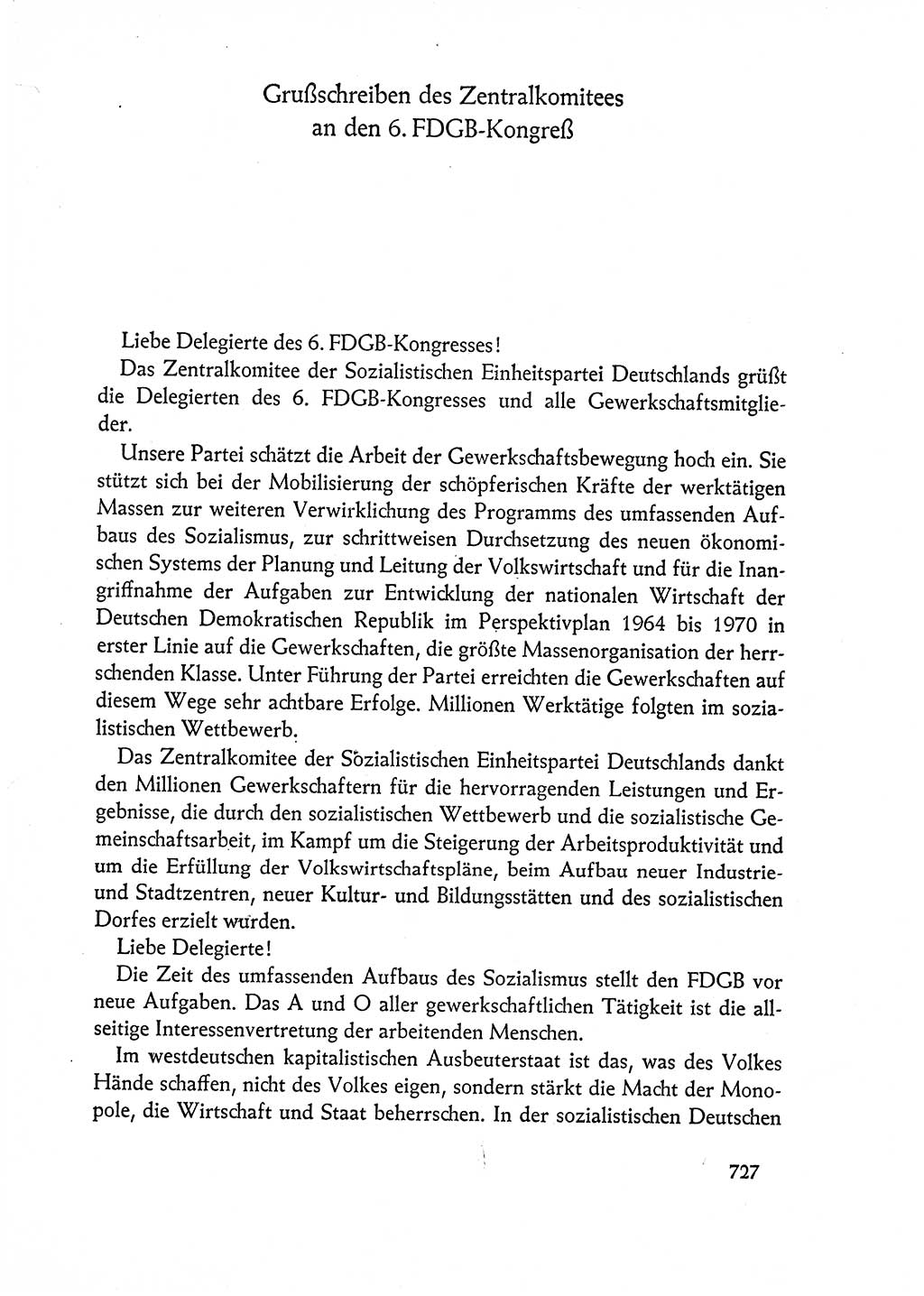 Dokumente der Sozialistischen Einheitspartei Deutschlands (SED) [Deutsche Demokratische Republik (DDR)] 1962-1963, Seite 727 (Dok. SED DDR 1962-1963, S. 727)
