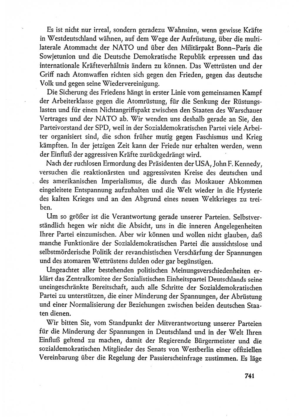 Dokumente der Sozialistischen Einheitspartei Deutschlands (SED) [Deutsche Demokratische Republik (DDR)] 1962-1963, Seite 741 (Dok. SED DDR 1962-1963, S. 741)