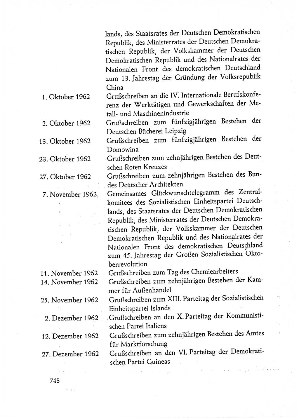 Dokumente der Sozialistischen Einheitspartei Deutschlands (SED) [Deutsche Demokratische Republik (DDR)] 1962-1963, Seite 748 (Dok. SED DDR 1962-1963, S. 748)