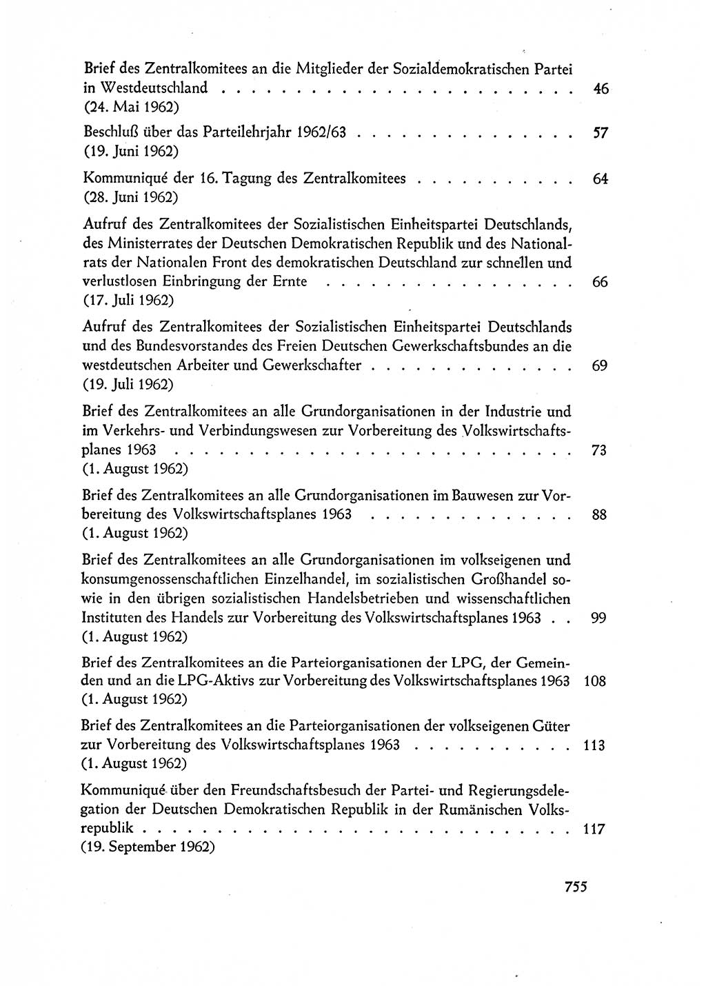 Dokumente der Sozialistischen Einheitspartei Deutschlands (SED) [Deutsche Demokratische Republik (DDR)] 1962-1963, Seite 755 (Dok. SED DDR 1962-1963, S. 755)