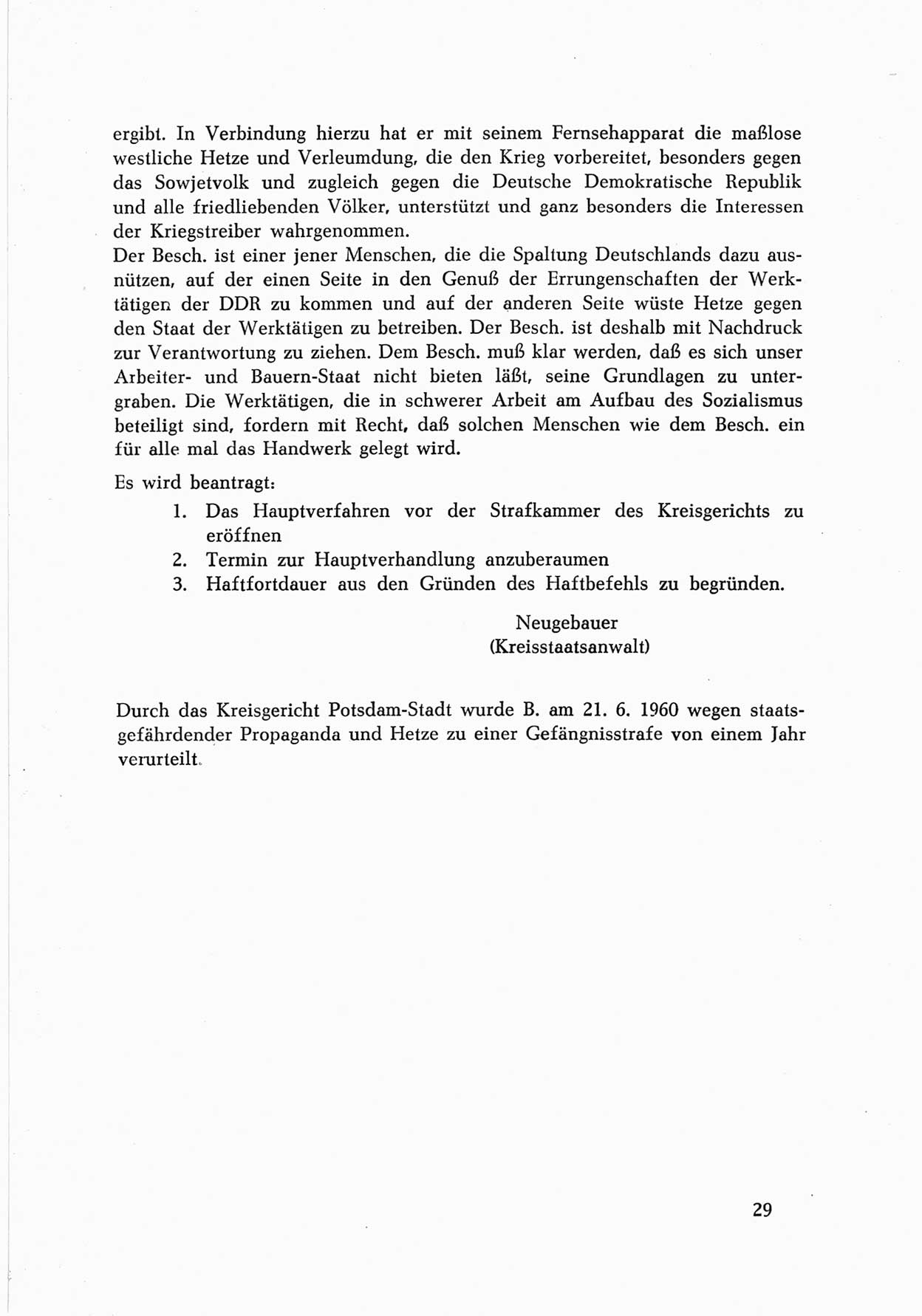 Dokumente des Unrechts, das SED-Regime [Deutsche Demokratische Republik (DDR)] in der Praxis, fÃ¼nfte Folge, herausgegeben vom Bundesministerium fÃ¼r gesamtdeutsche Fragen (BMG) [Bundesrepublik Deutschland (BRD)], Bonn und Berlin 1962, Seite 29 (Dok. UnR. SED-Reg. DDR BMG BRD 1962, S. 29)